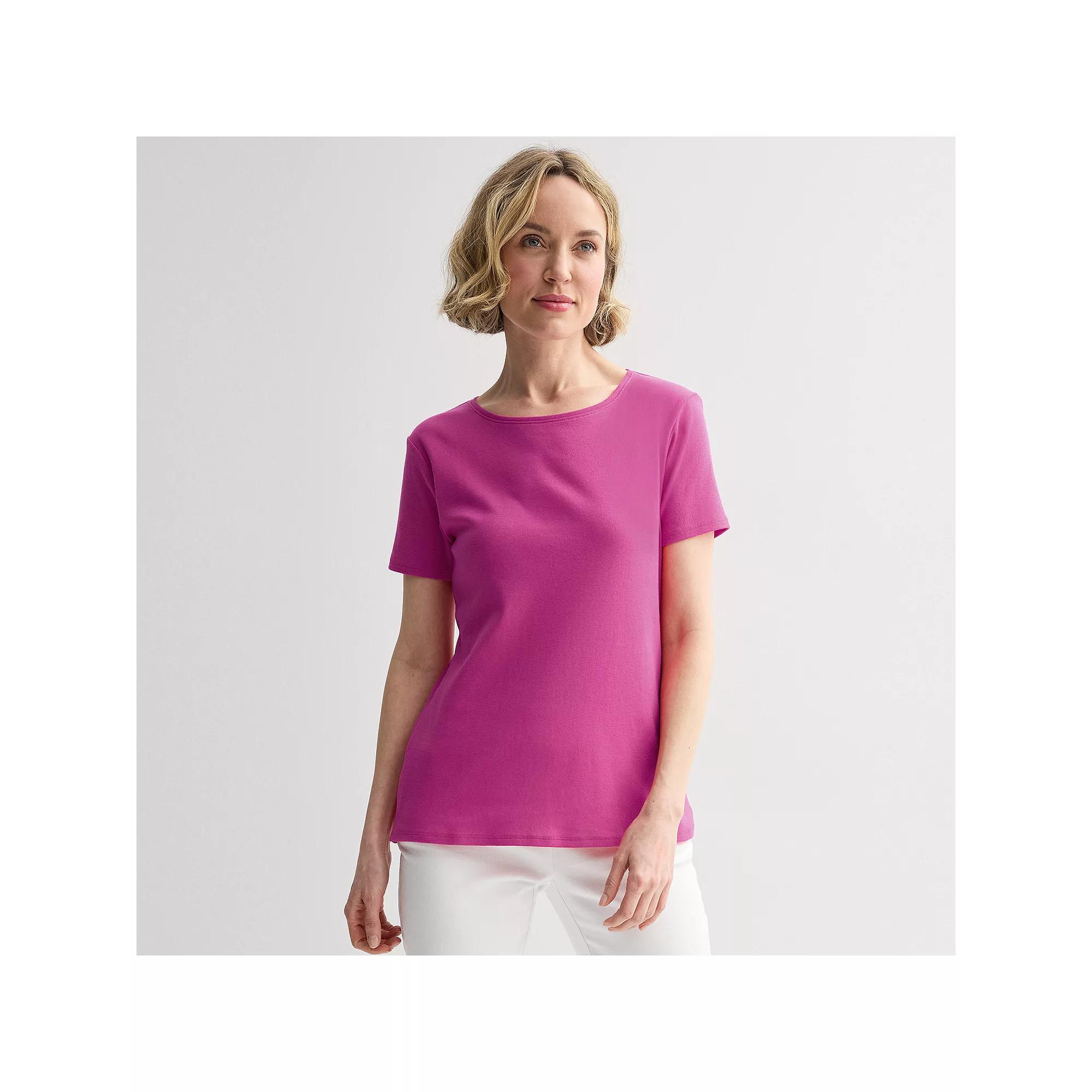 Women's Croft & Barrow® Essential Crewneck Tee,  Product Image