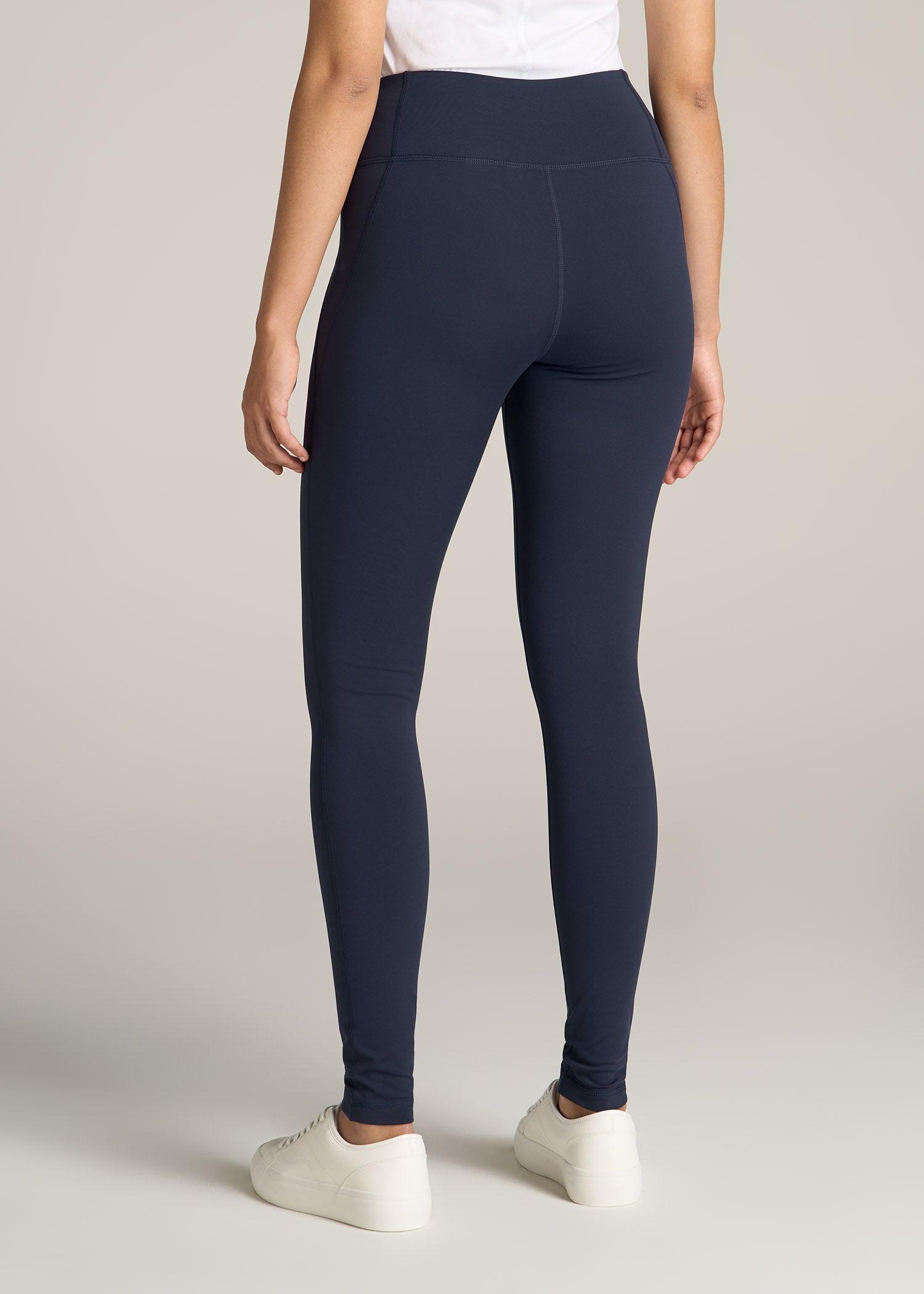 Fleece-Lined Leggings for Tall Women in Navy Female Product Image