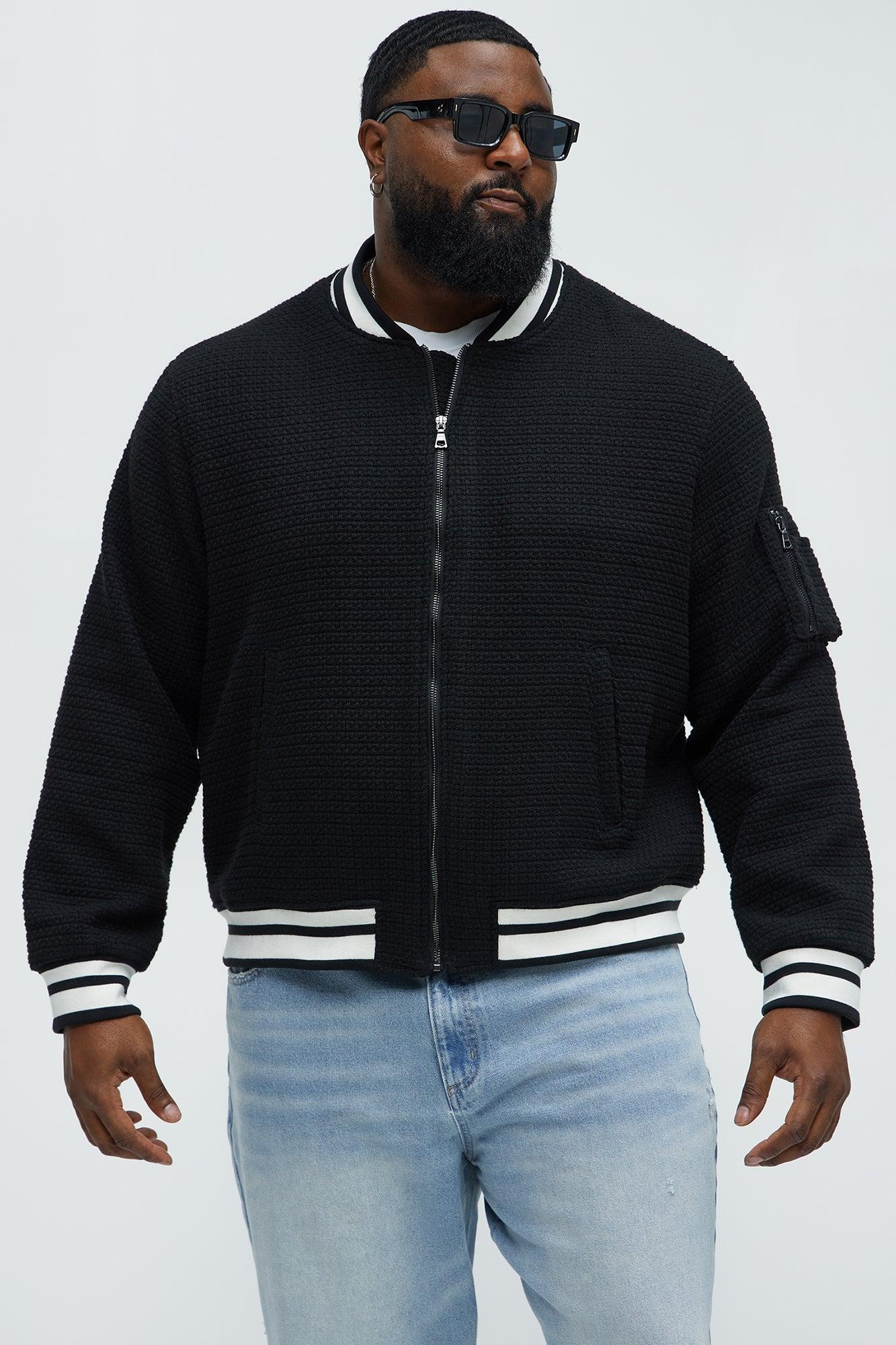 Charlie Tweed Bomber Jacket - Black Product Image