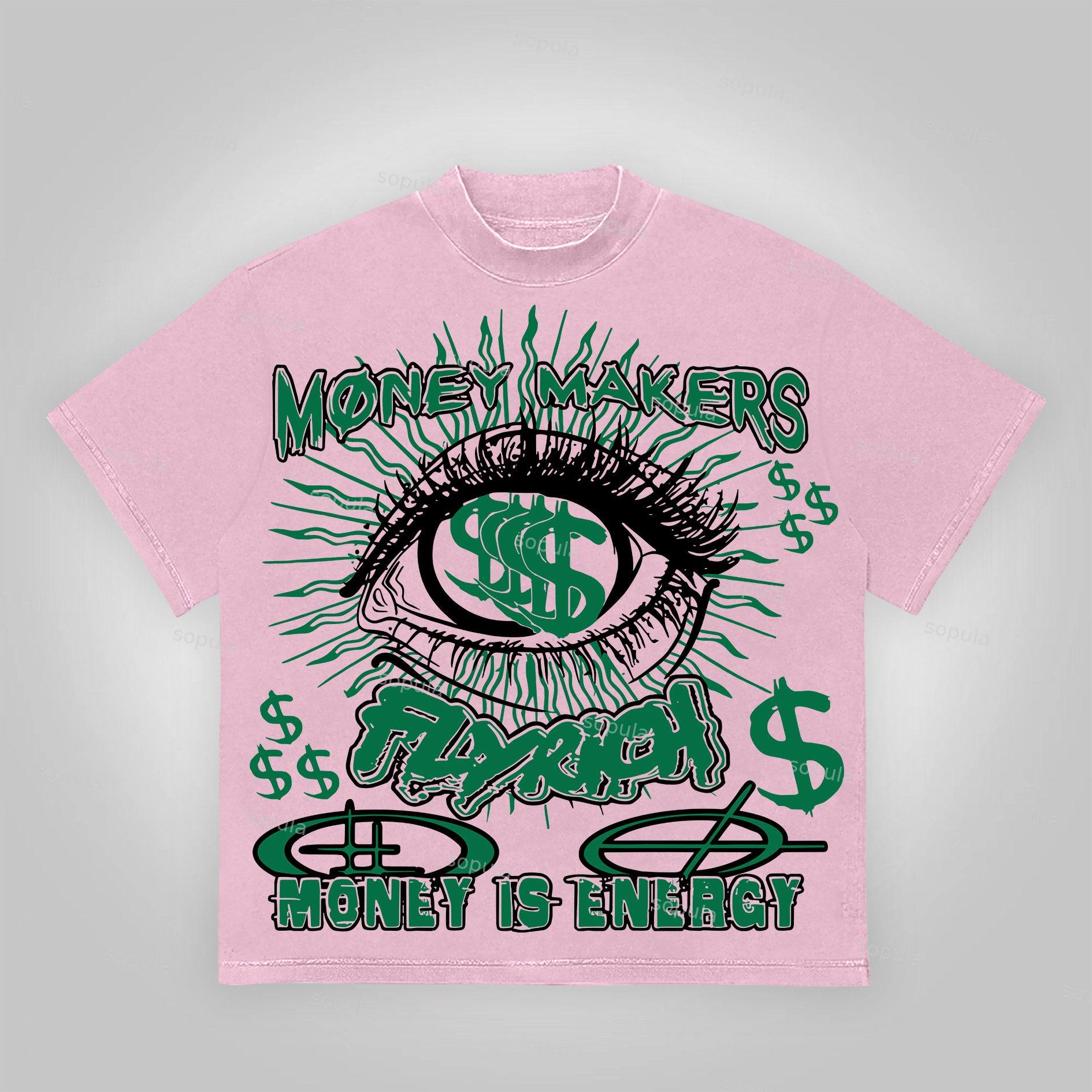 Money Makers Graphics Fly Rich Printed Casual T-Shirt Product Image