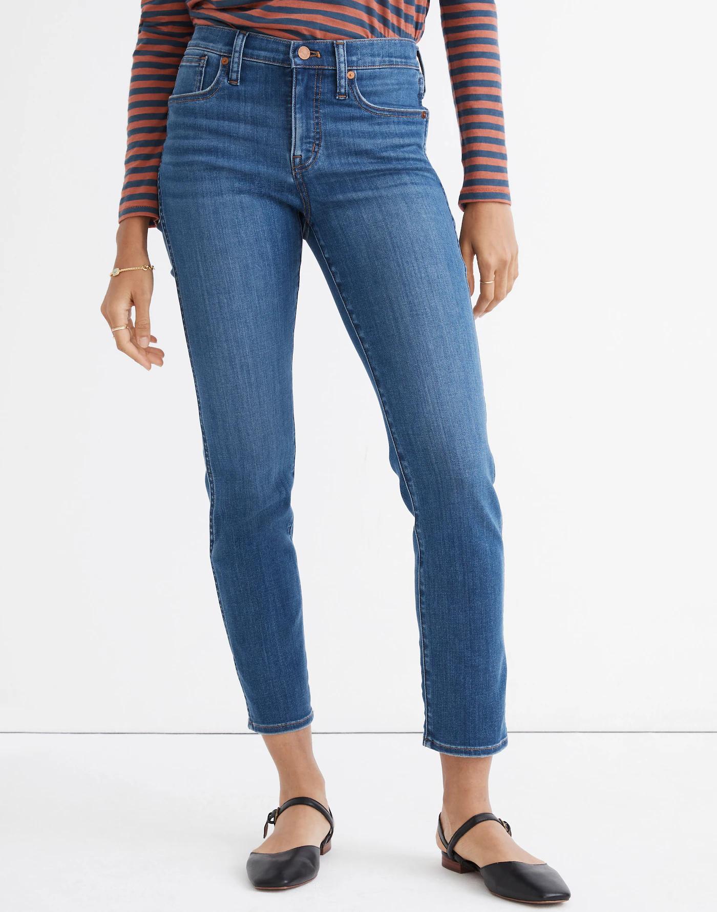 Mid-Rise Stovepipe Jeans in Leman Wash: TENCEL™ Denim Edition Product Image