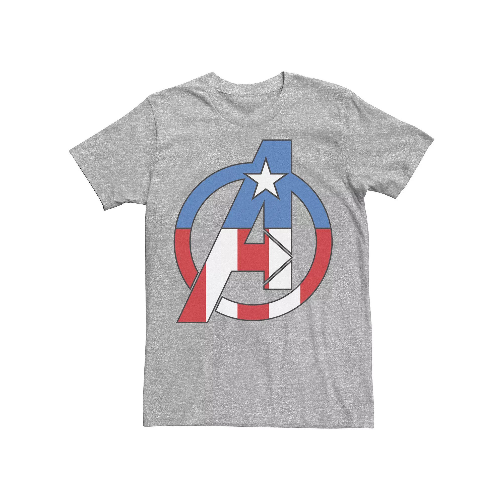 Men's Marvel Avengers Captain America Costume Fill Logo Tee,  Product Image