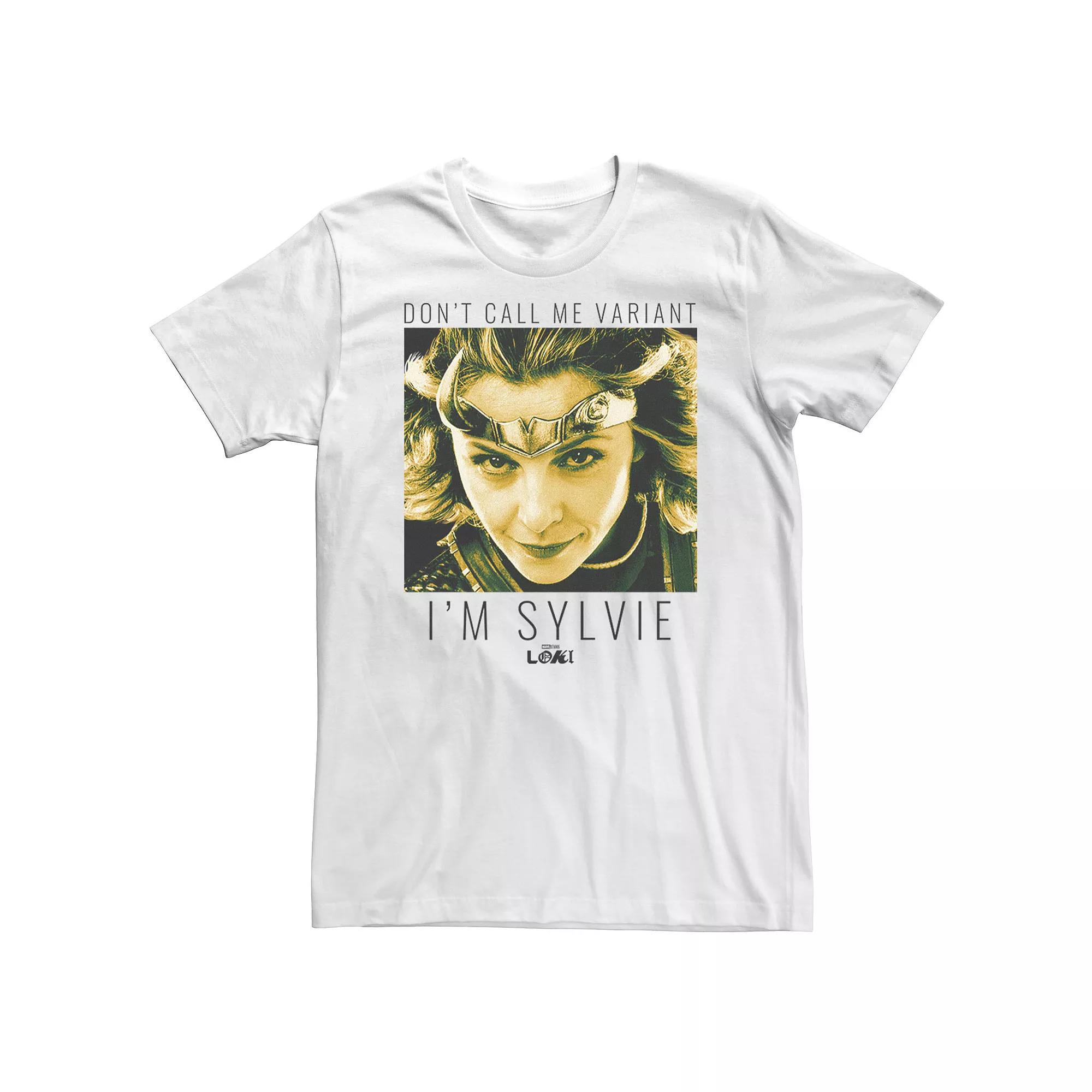 Big & Tall Marvel Loki "Don't Call Me Variant I'm Sylvie Now" Tee, Men's, Size: 4XL, White Product Image