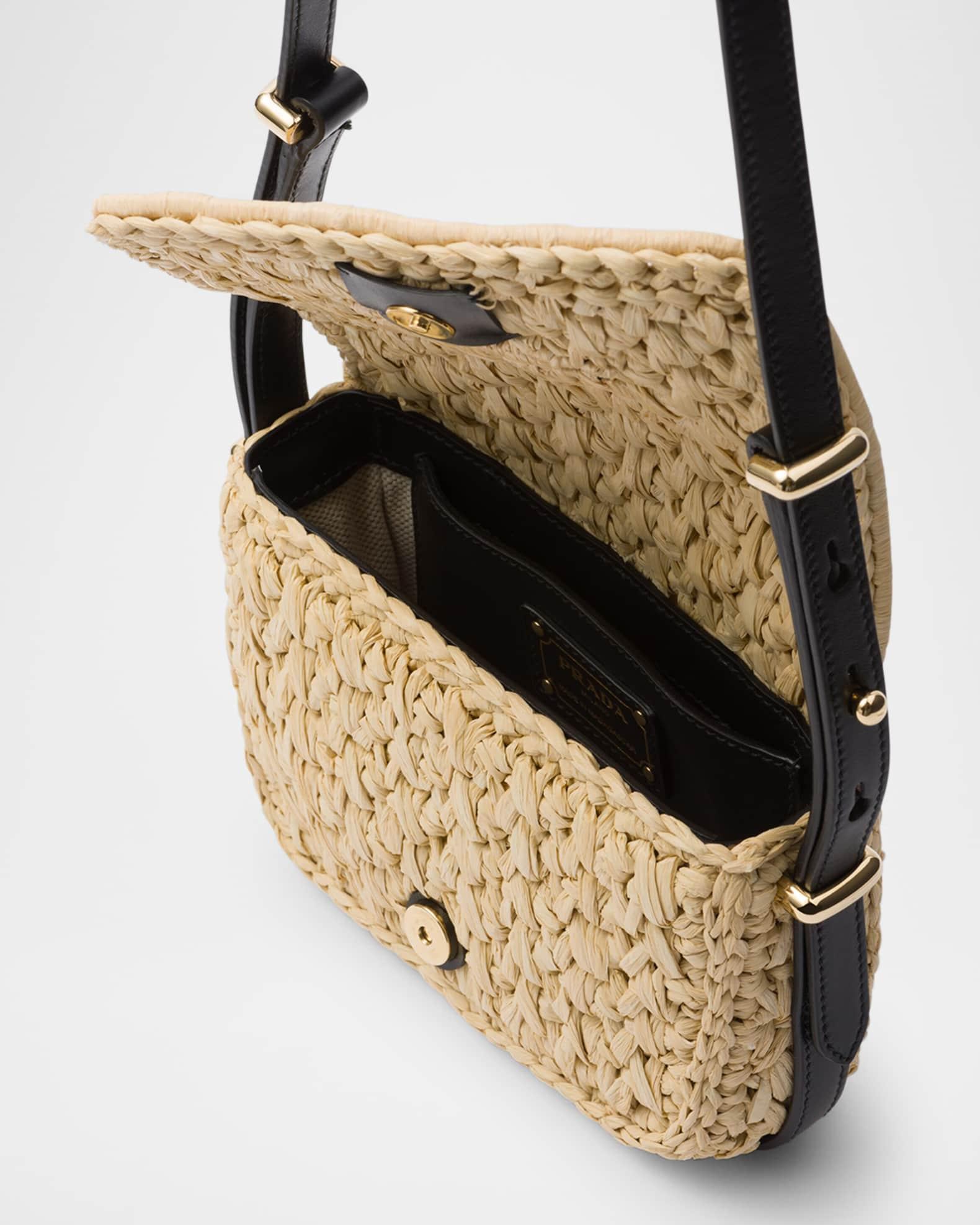 Crochet and Leather Shoulder Bag Product Image