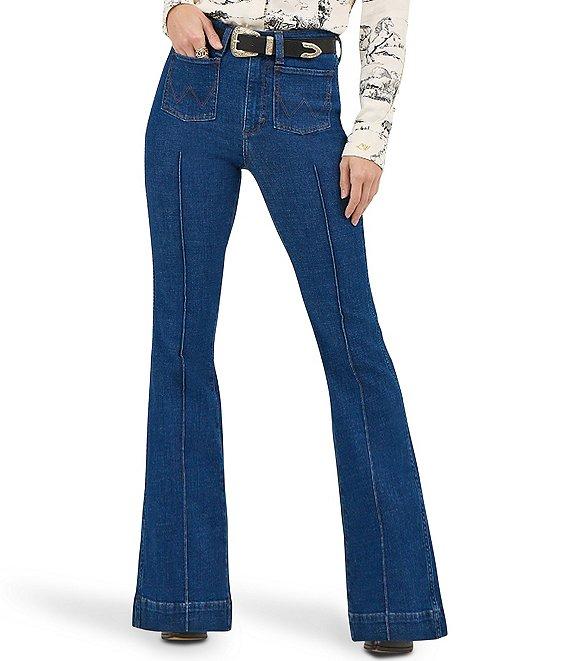 Wrangler® x Lainey Wilson Bare Back Pintucked Flare-Leg Jeans Product Image