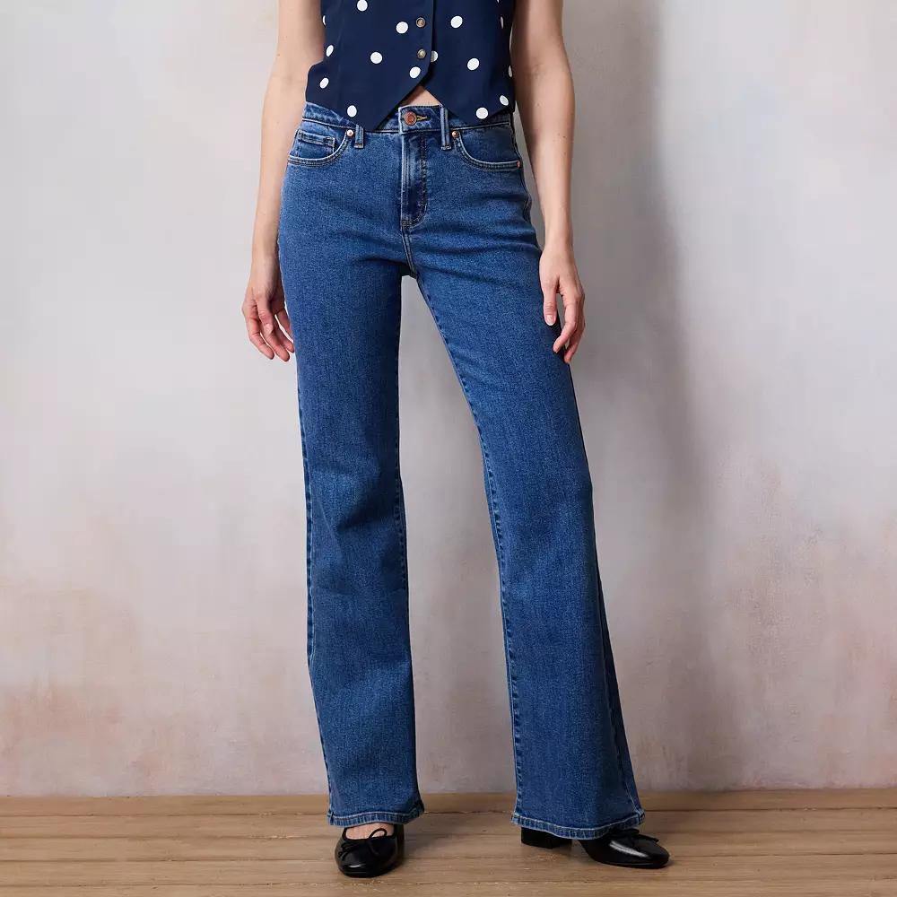 Women's LC Lauren Conrad Super High Waisted Flare Jeans,  Product Image