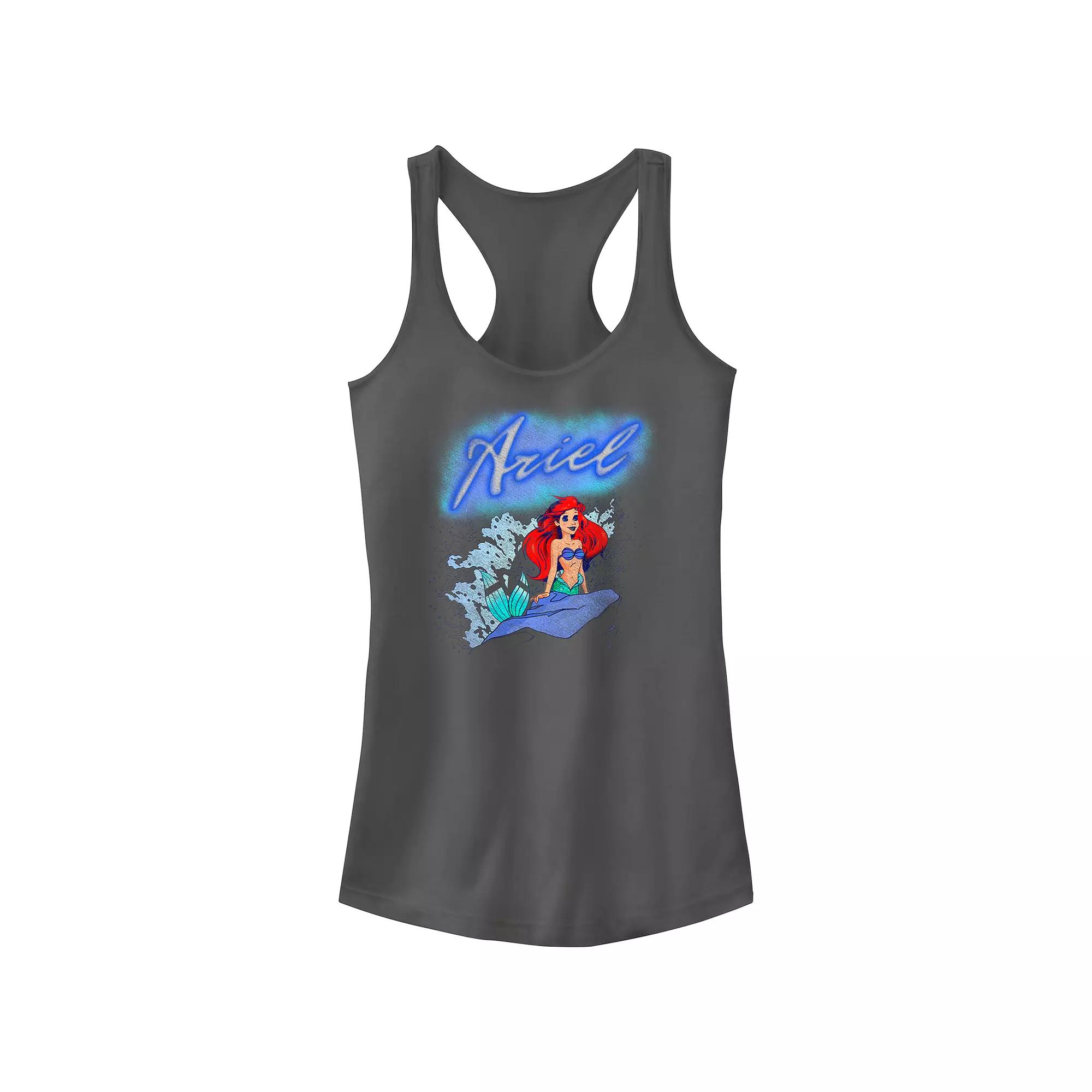 Disney's The Little Mermaid Ariel Airbrush Design Juniors' Racerback Tank Top, Girl's,  Product Image
