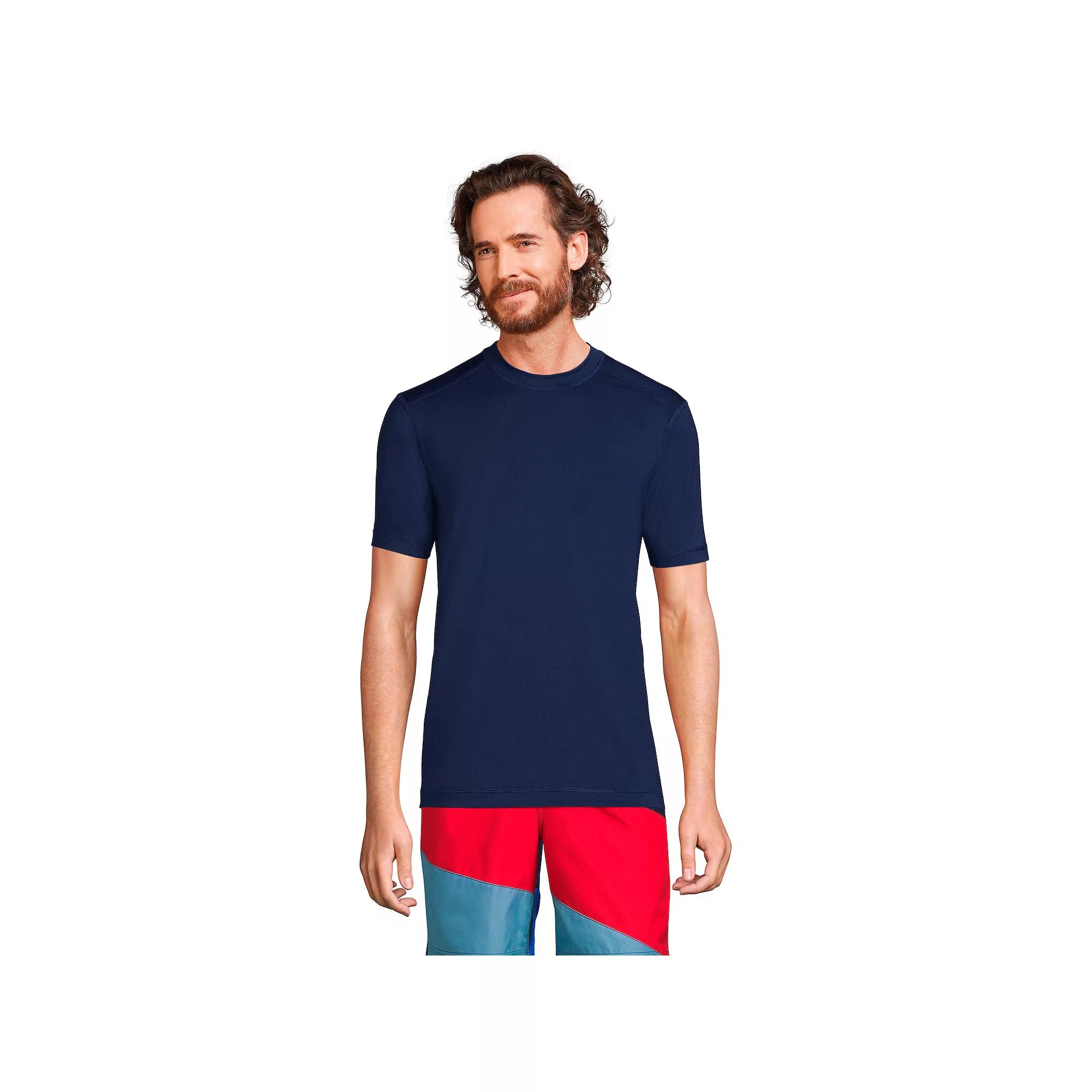 Men's Lands' End UPF 50 Short Sleeve Swim Shirt,  Product Image