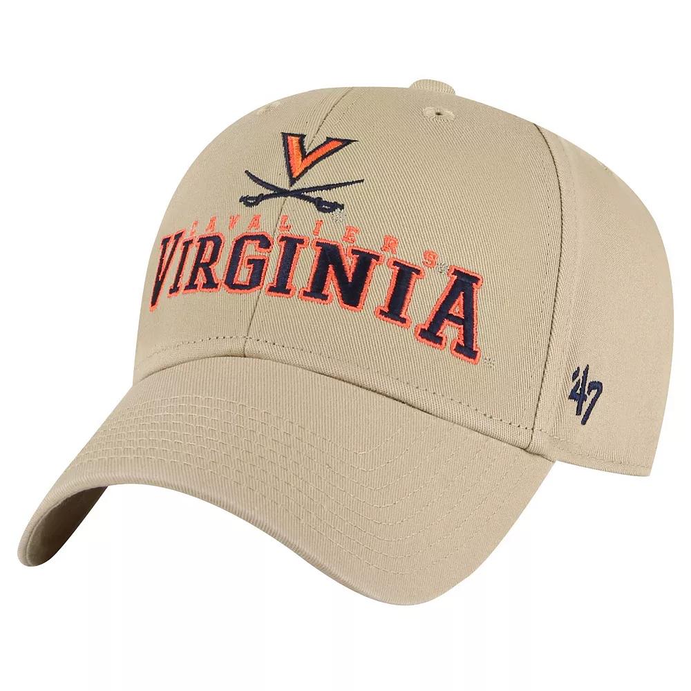 Men's '47 Khaki Virginia Cavaliers Powell MVP Adjustable Hat, Beig K Product Image