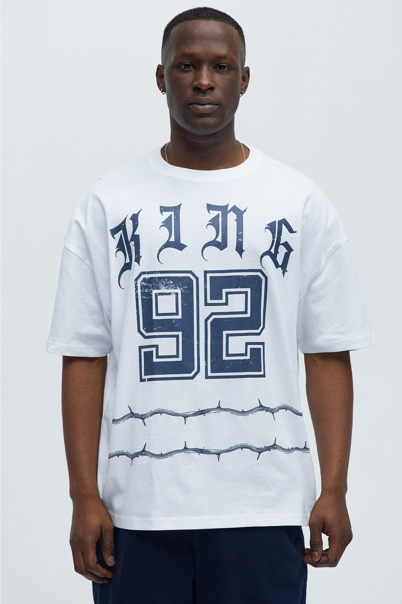 King Of Kings 92 Oversized Short Sleeve Tee - White Male Product Image