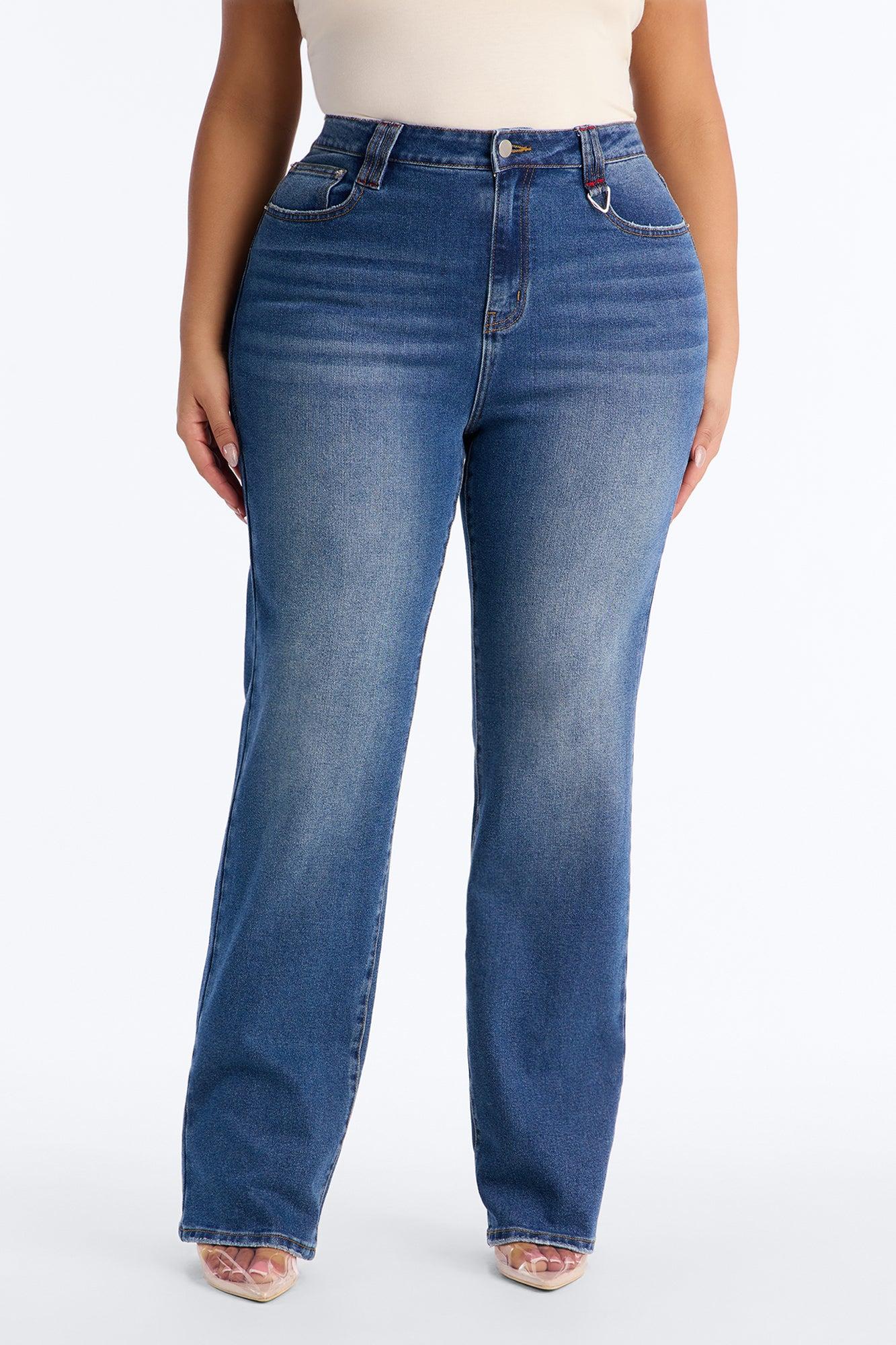 Little Havana Stretch Straight Leg Jeans - Dark Wash Female Product Image