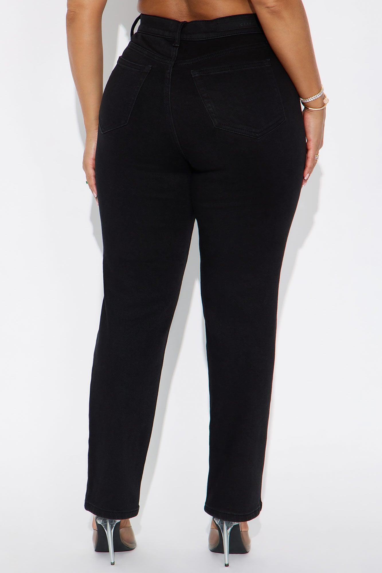 Nights Out Slim Straight Leg Jeans - Black Female Product Image