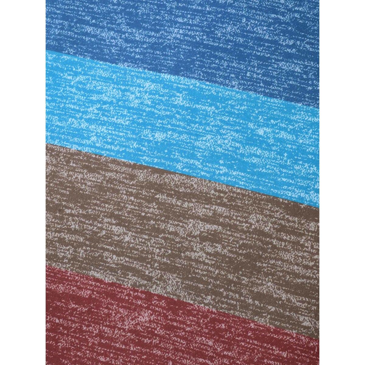 Plus Size Multi-Color Summer Stripes T-Shirt Multicolor Women Leisure Contrast V-neck Casual T-shirts BloomChic 30/6X Product Image