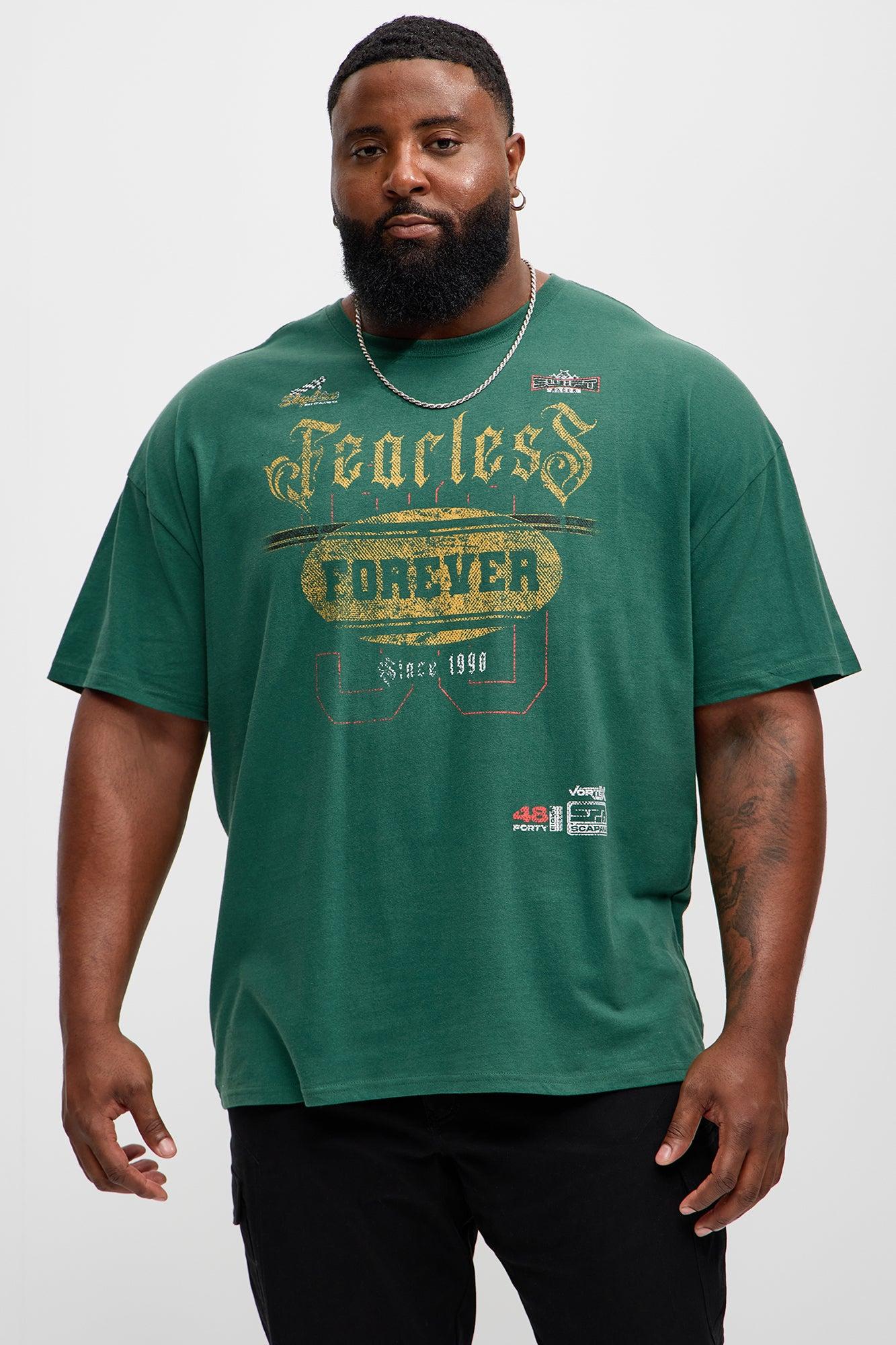 Fearless Forever Oversized Short Sleeve Tee - Hunter Green Product Image