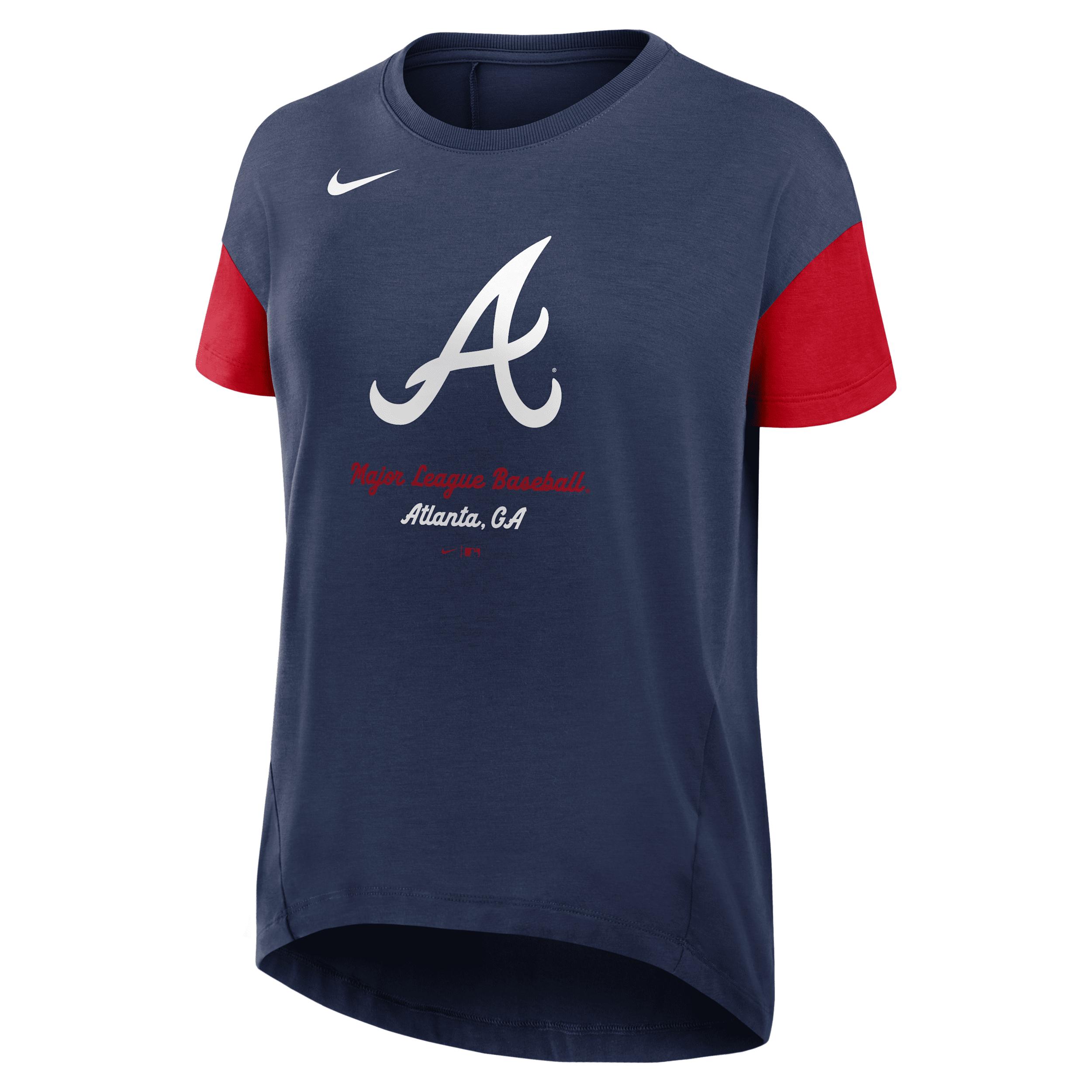 Women's Nike Navy Atlanta Braves Flowy T-Shirt,  Product Image
