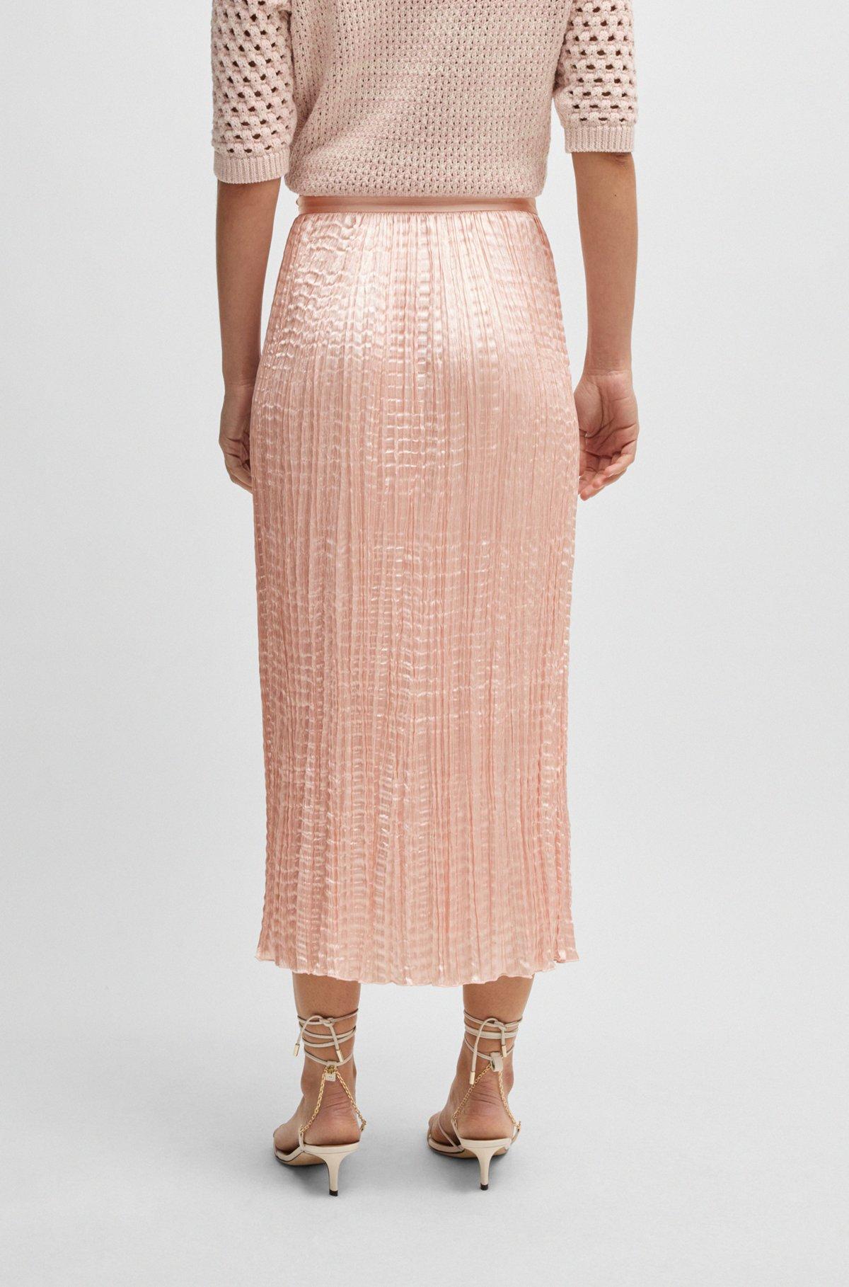 Crinkle-plissé skirt with tonal waistband Product Image