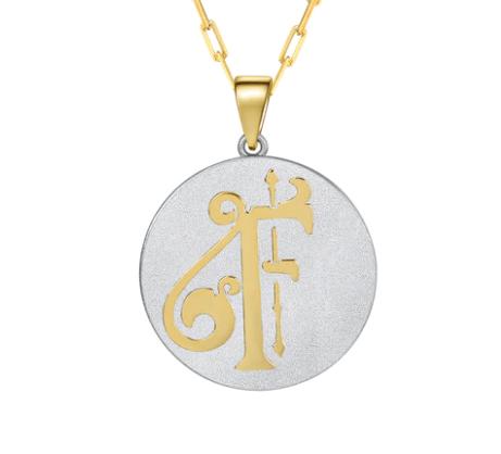 Saints & Saviors Fancy Initial Pendant Necklace A-Z Product Image