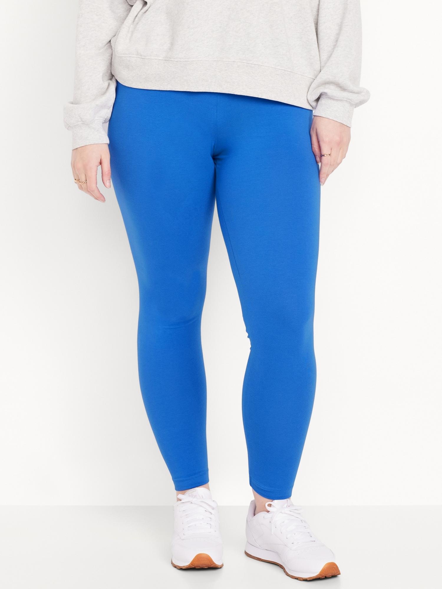 High-Waisted Jersey Fashion Layering Leggings Product Image