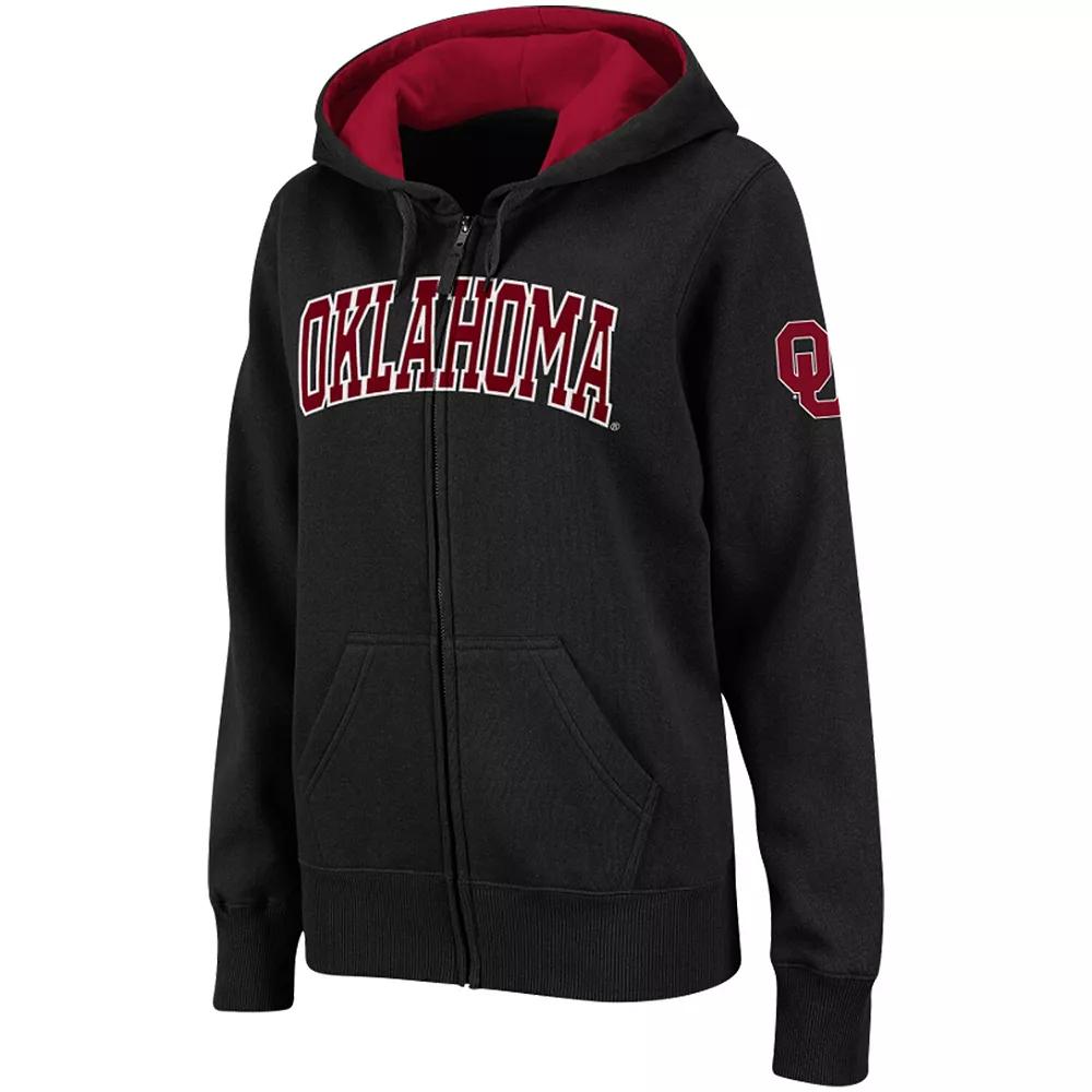 Women's Stadium Athletic Black Oklahoma Sooners Arched Name Full-Zip Hoodie, Size: Medium Product Image