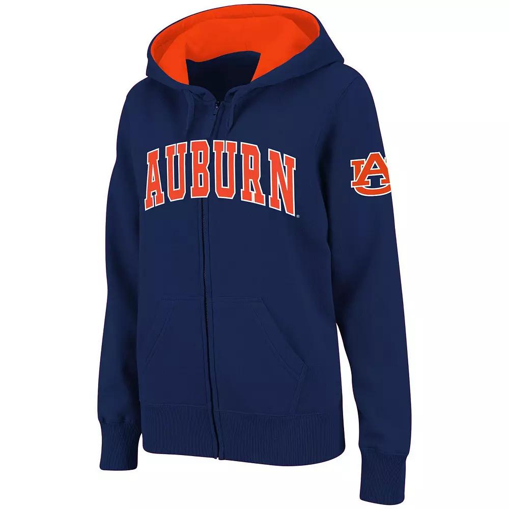 Women's Stadium Athletic Navy Auburn Tigers Arched Name Full-Zip Hoodie,  Product Image