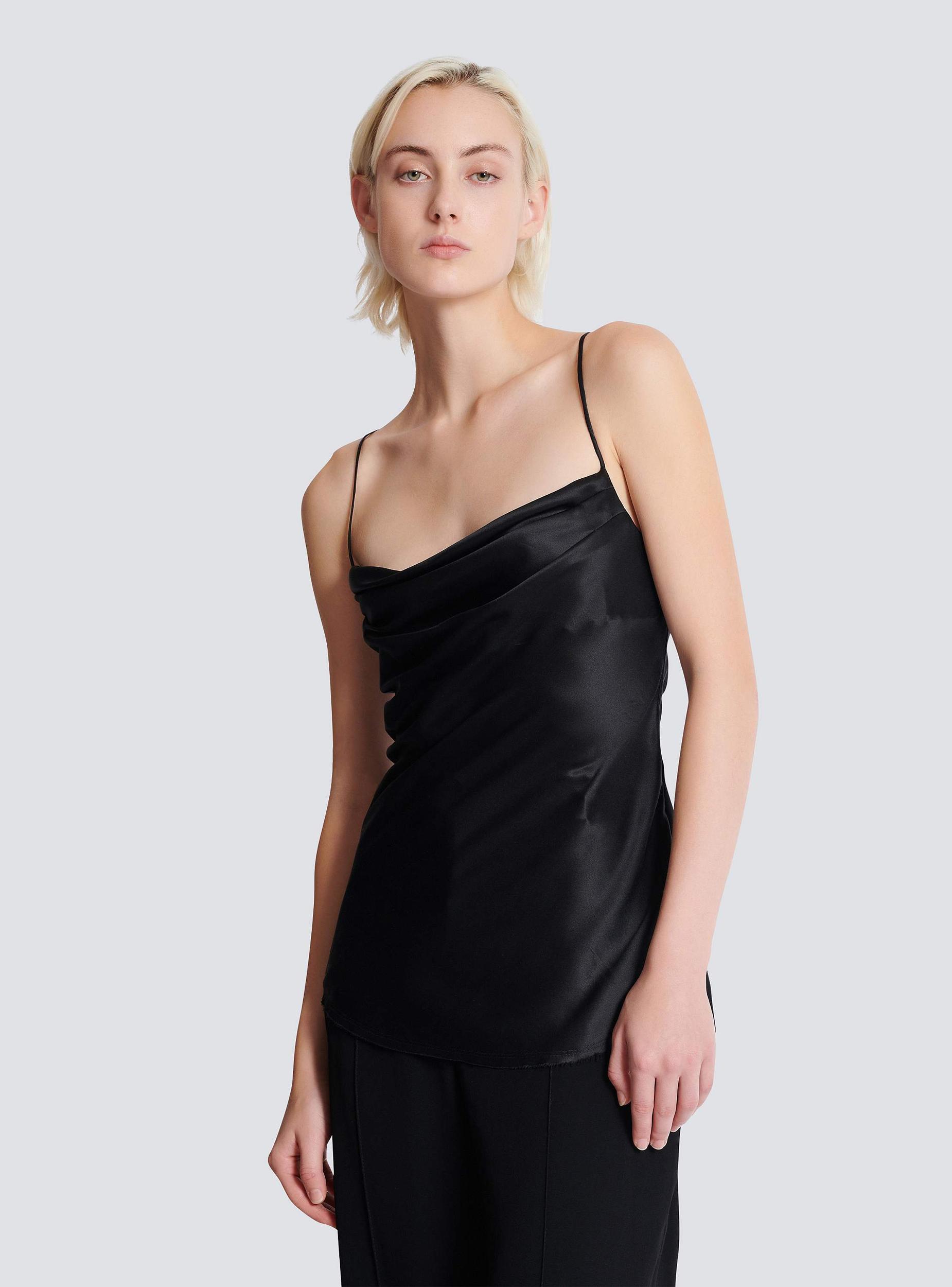 Draped satin top Product Image