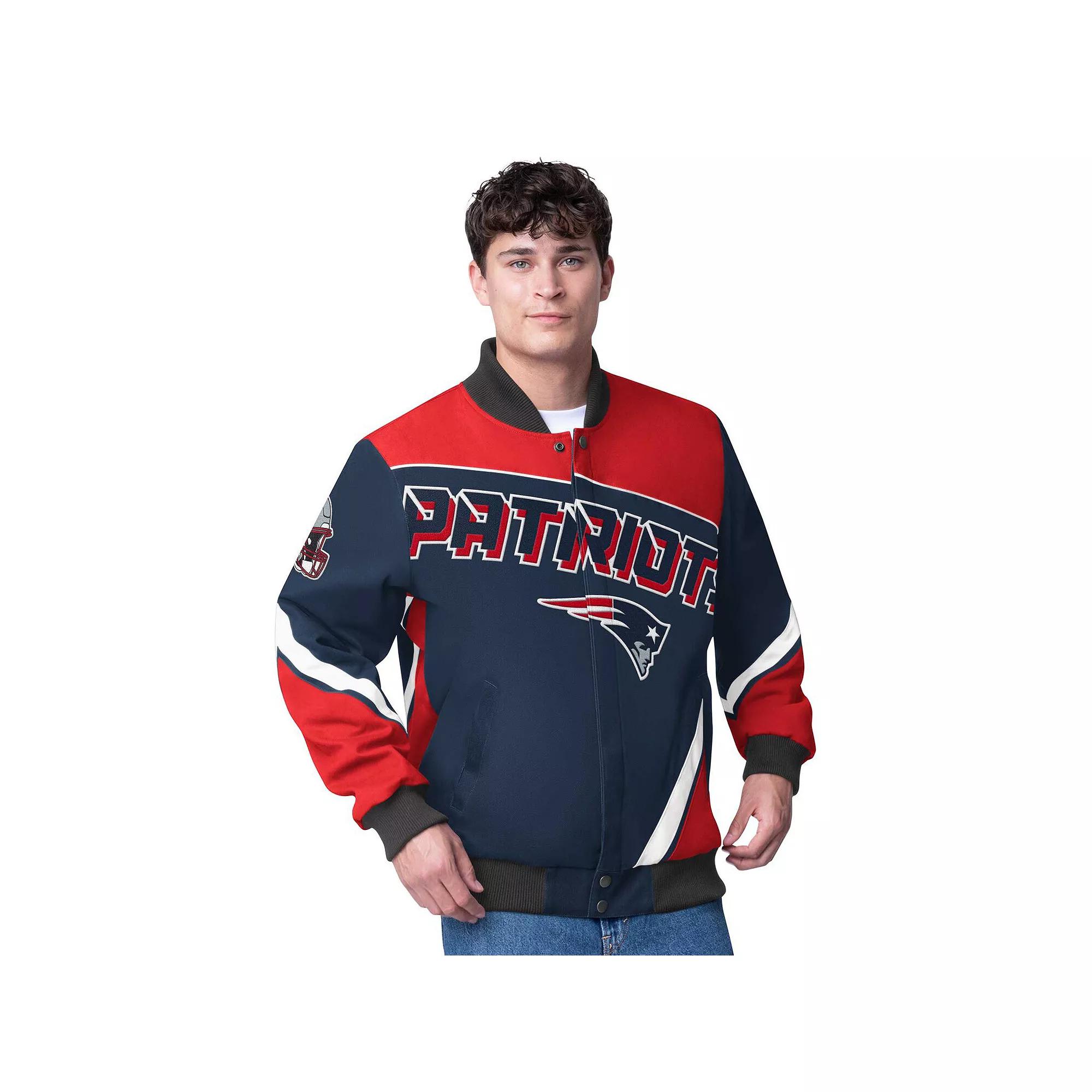 Men's G-III Extreme Navy New England Patriots Maximum Racing Full-Snap Jacket,  Product Image