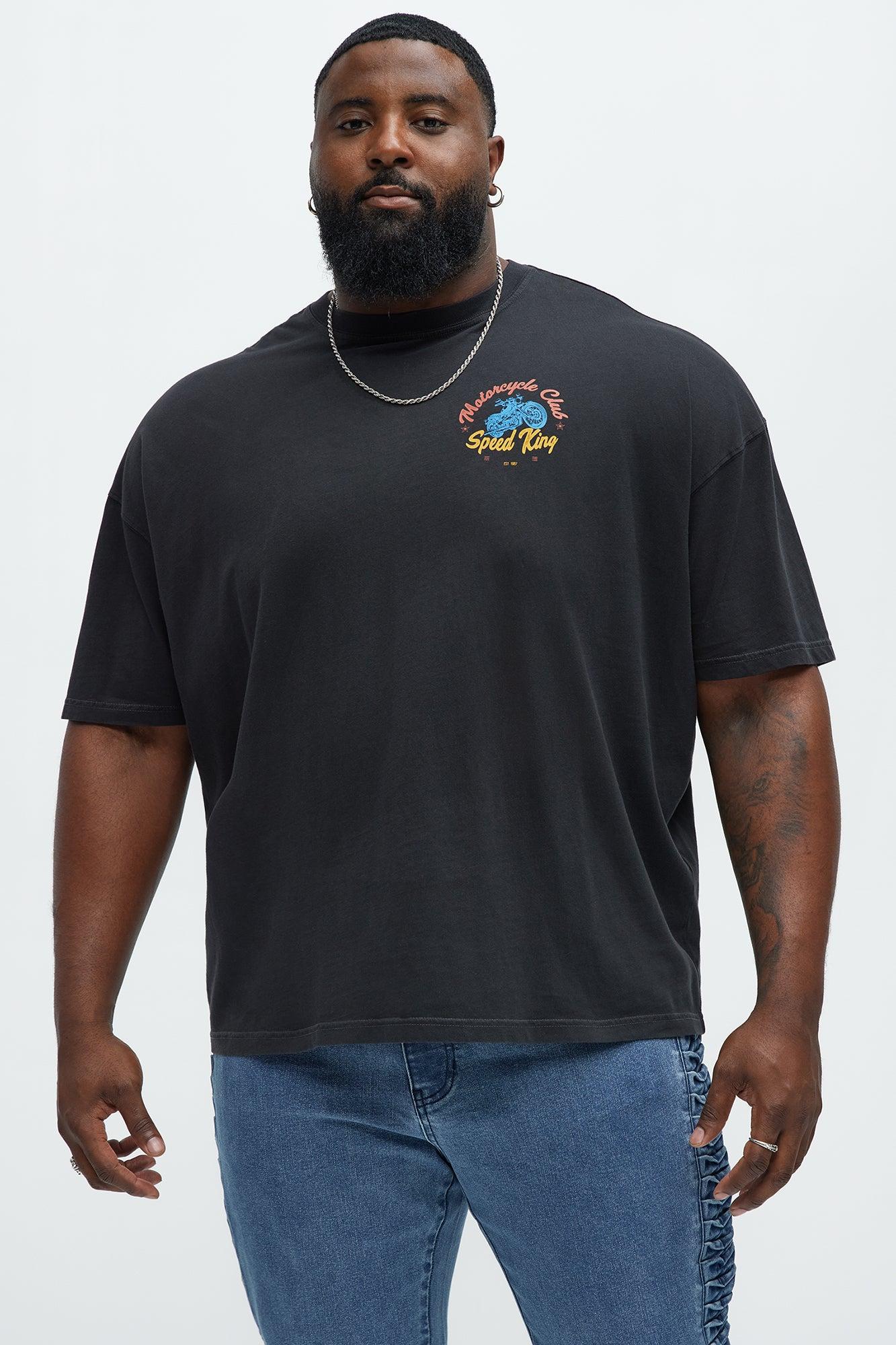 Motorcycle Club Speed King Oversized Short Sleeve Tee - Black Product Image