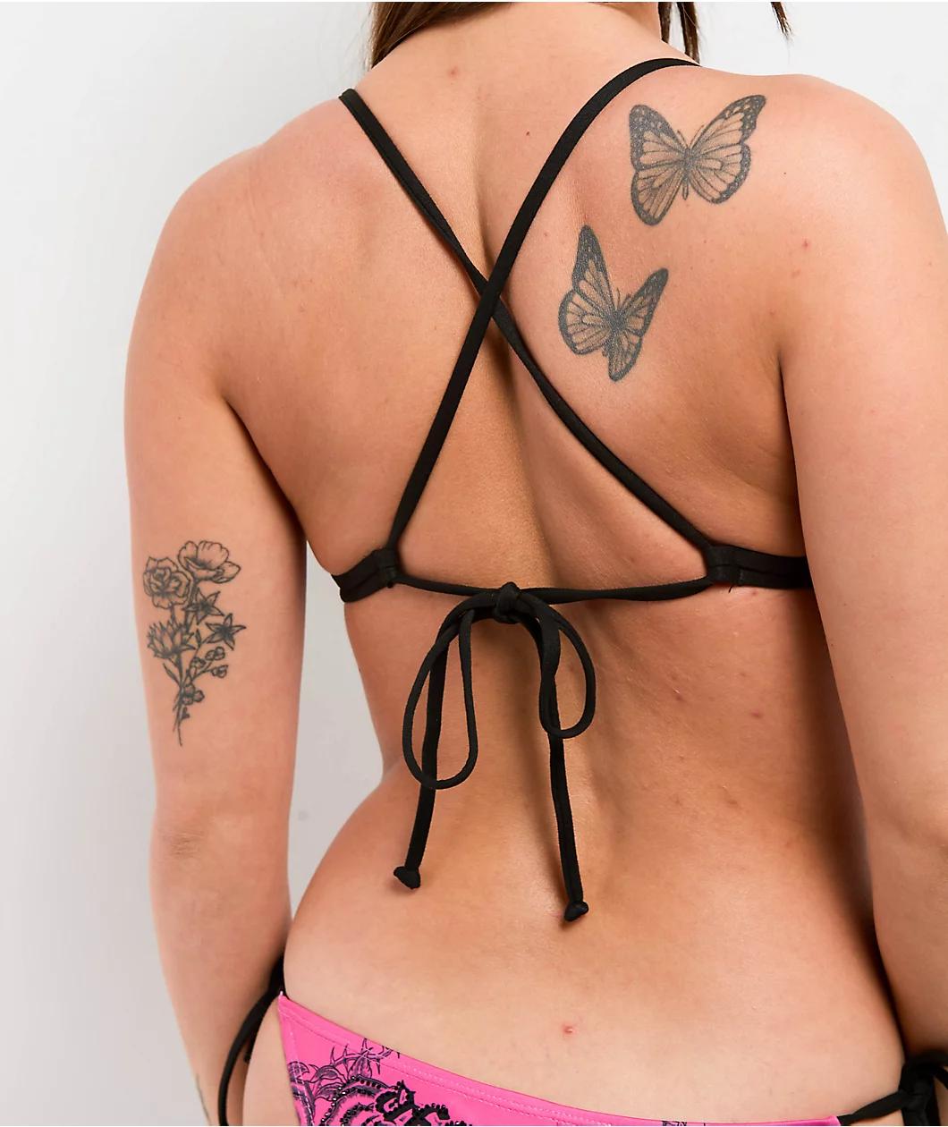 Affliction Forgotten Pink Triangle Bikini Top Product Image