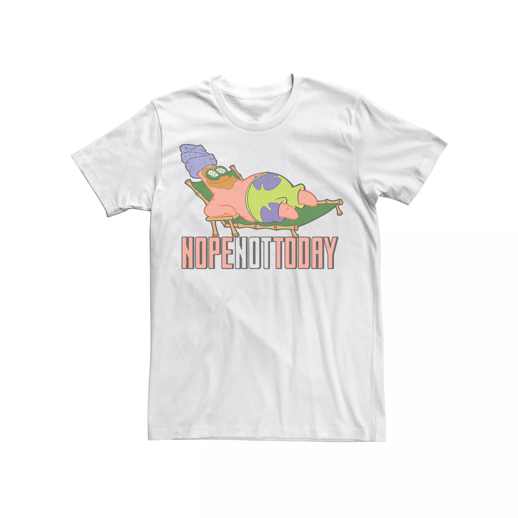 Men's SpongeBob SquarePants Patrick Nope Not Today Tee, Size: Large, White Product Image
