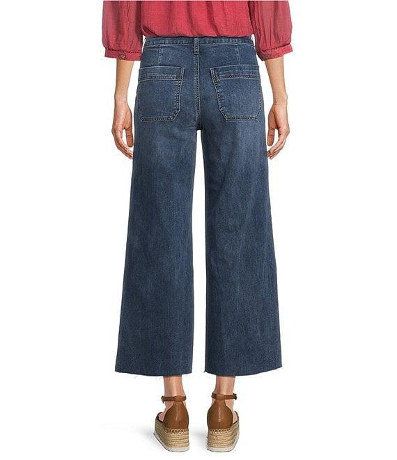 KUT from the Kloth Meg Braided Patch Pocket High Rise Wide Leg Ankle Jeans Product Image