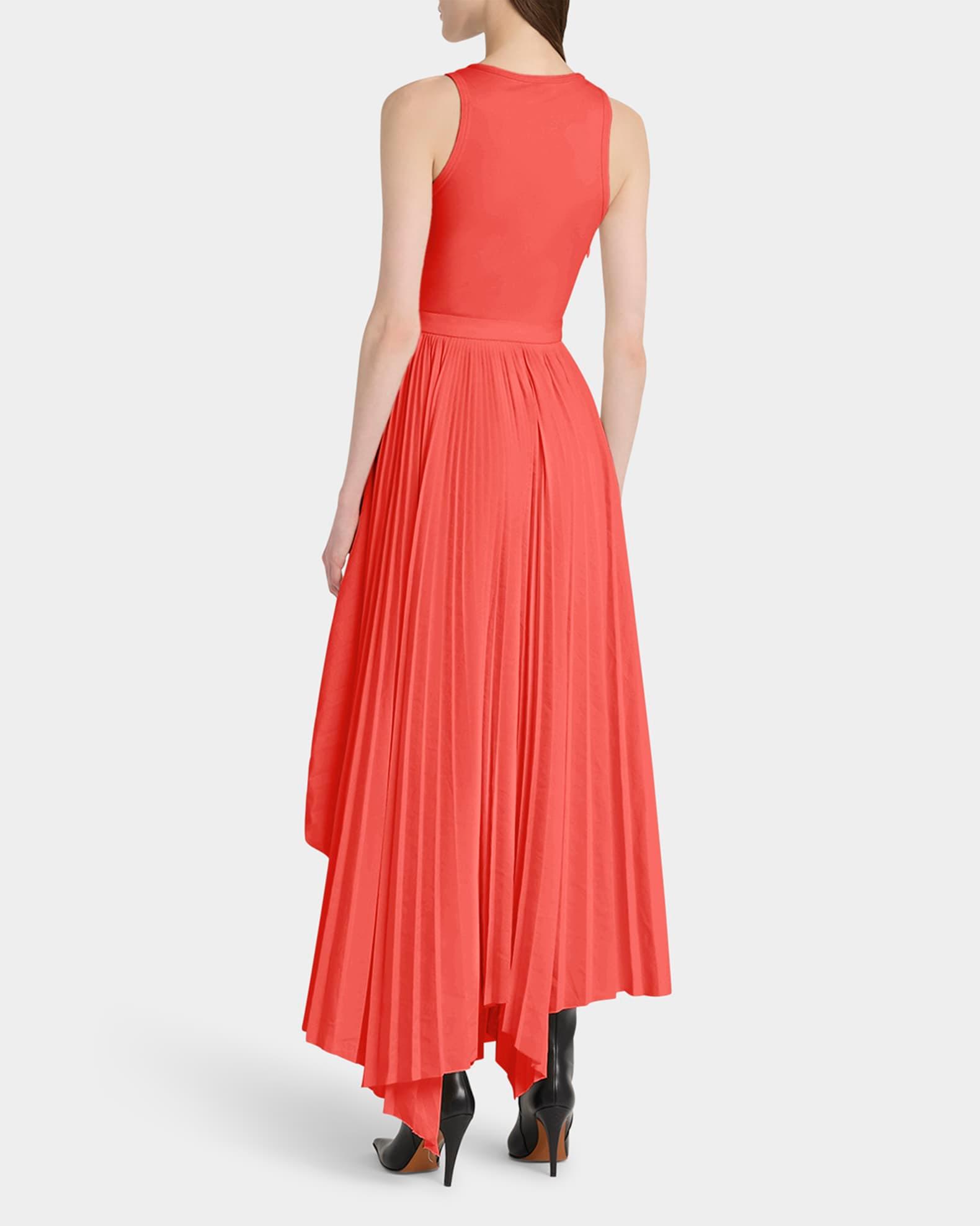 Sleeveless Pleated Skirt Maxi Dress Product Image