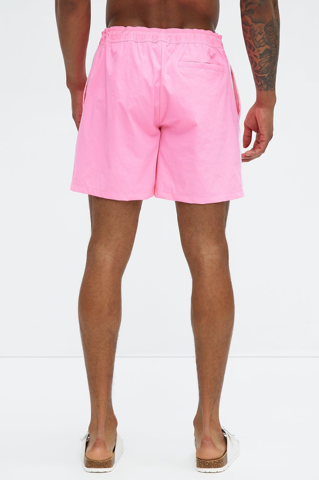 Side Taping Swim Classic Trunk - Pink Product Image