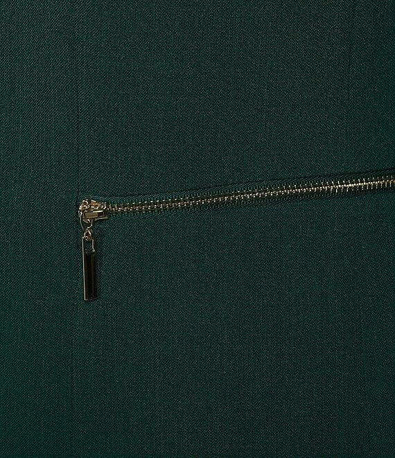 Kasper Plus Size Stretch Crepe Zipper Pocket Long Sleeve Open Front Cardigan Jacket Product Image