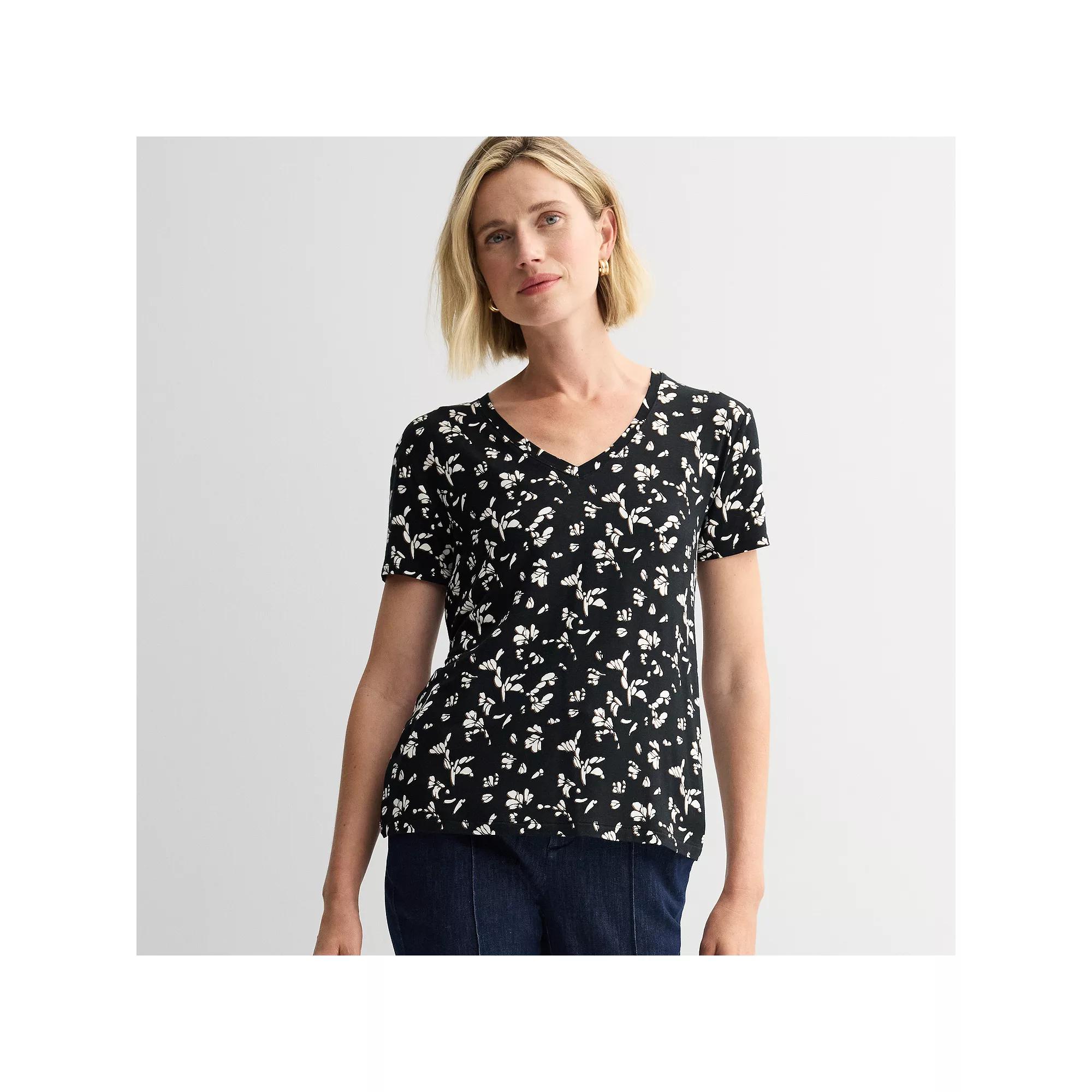 Women's Nine West Essential V-Neck T-Shirt,  Product Image