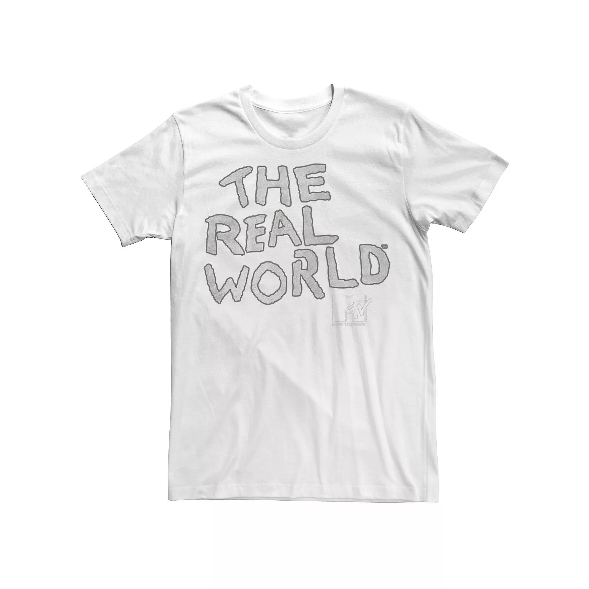 Men's MTV The Real World Sketch Word Stack Logo Tee,  Product Image