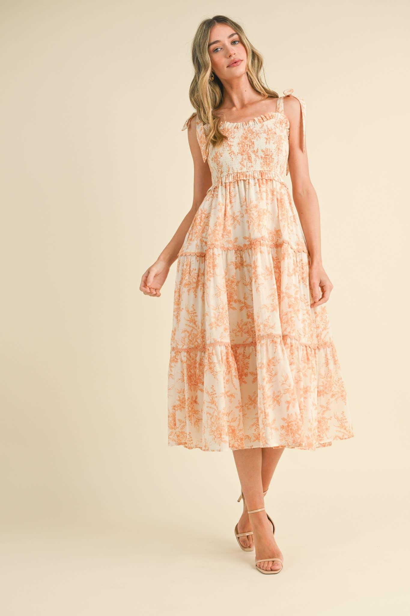 Sunset Floral Midi Dress Product Image