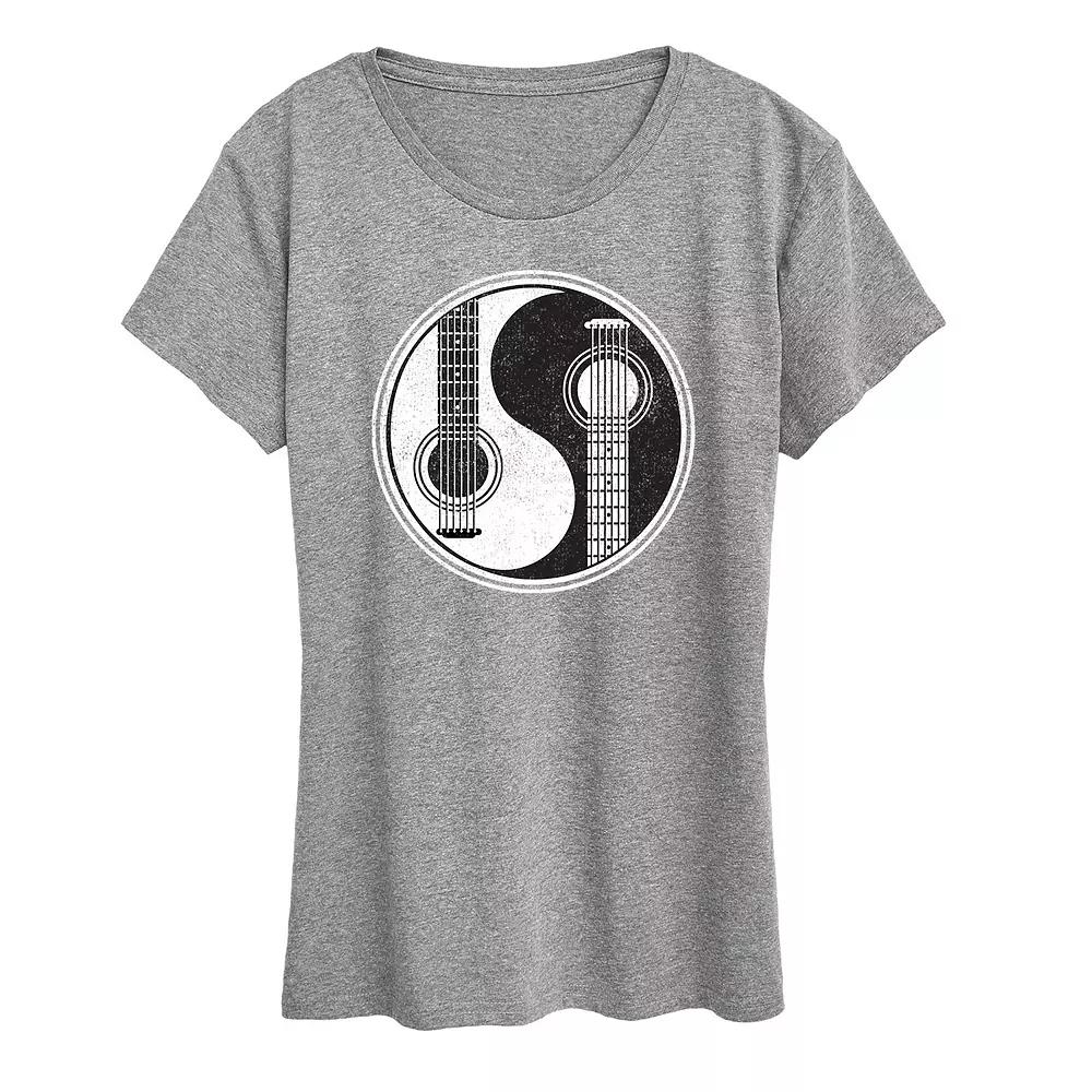 Women's Yin Yang Guitar Graphic Tee,  Product Image