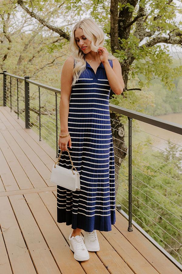 Yacht Club Cutie Stripe Knit Maxi Dress Product Image