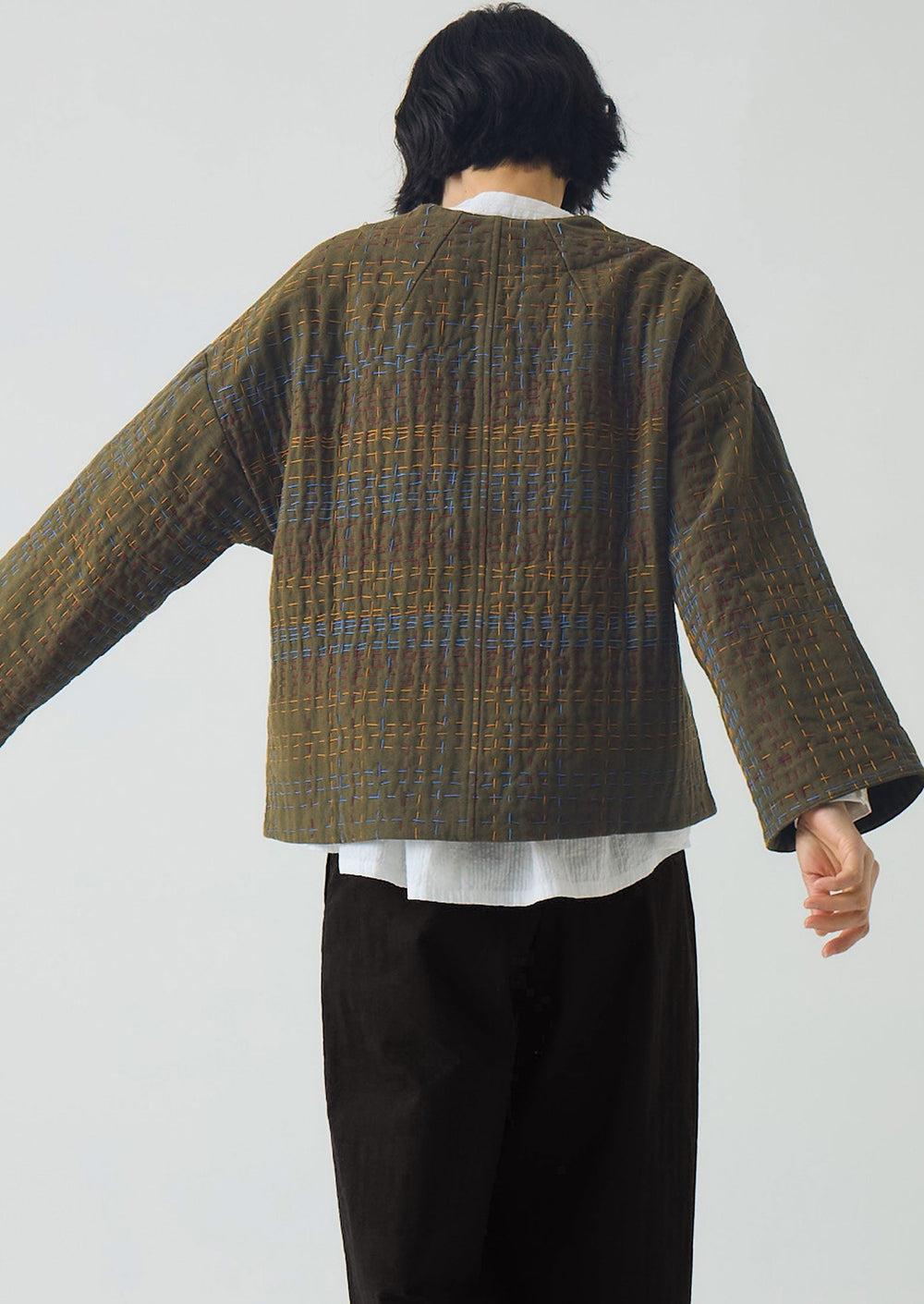 Kantha Tweed Cotton Jacket | Multi Product Image