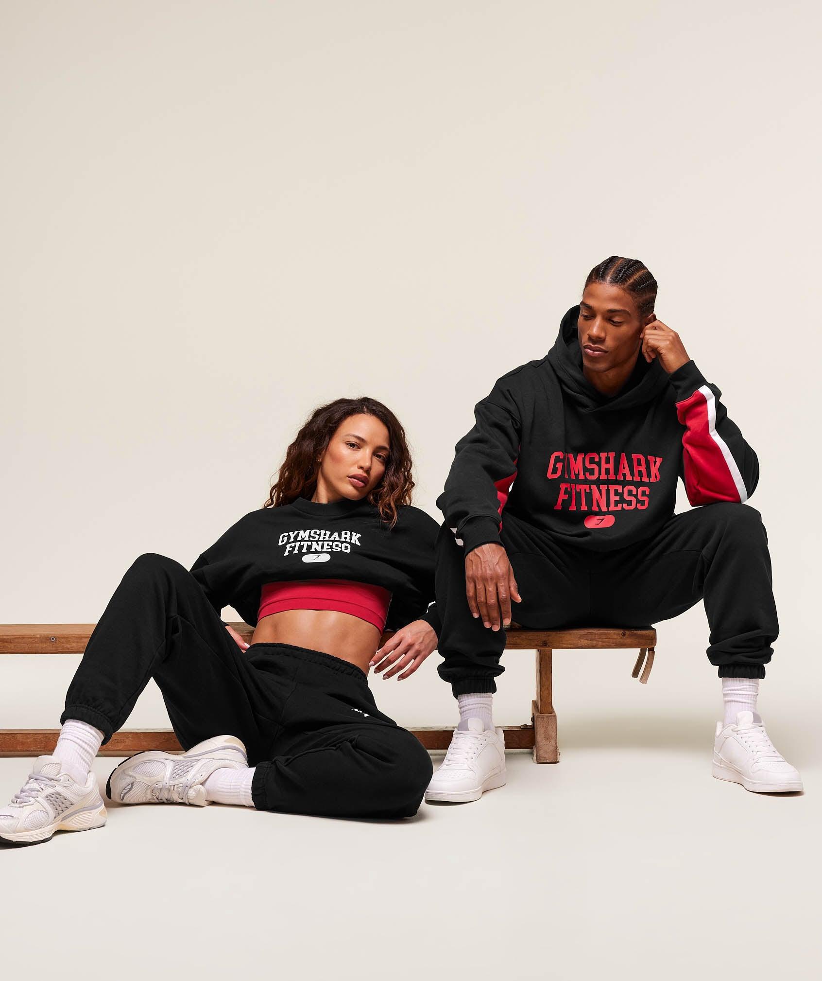 Gymshark Campus Graphic Pullover - Black Female Product Image