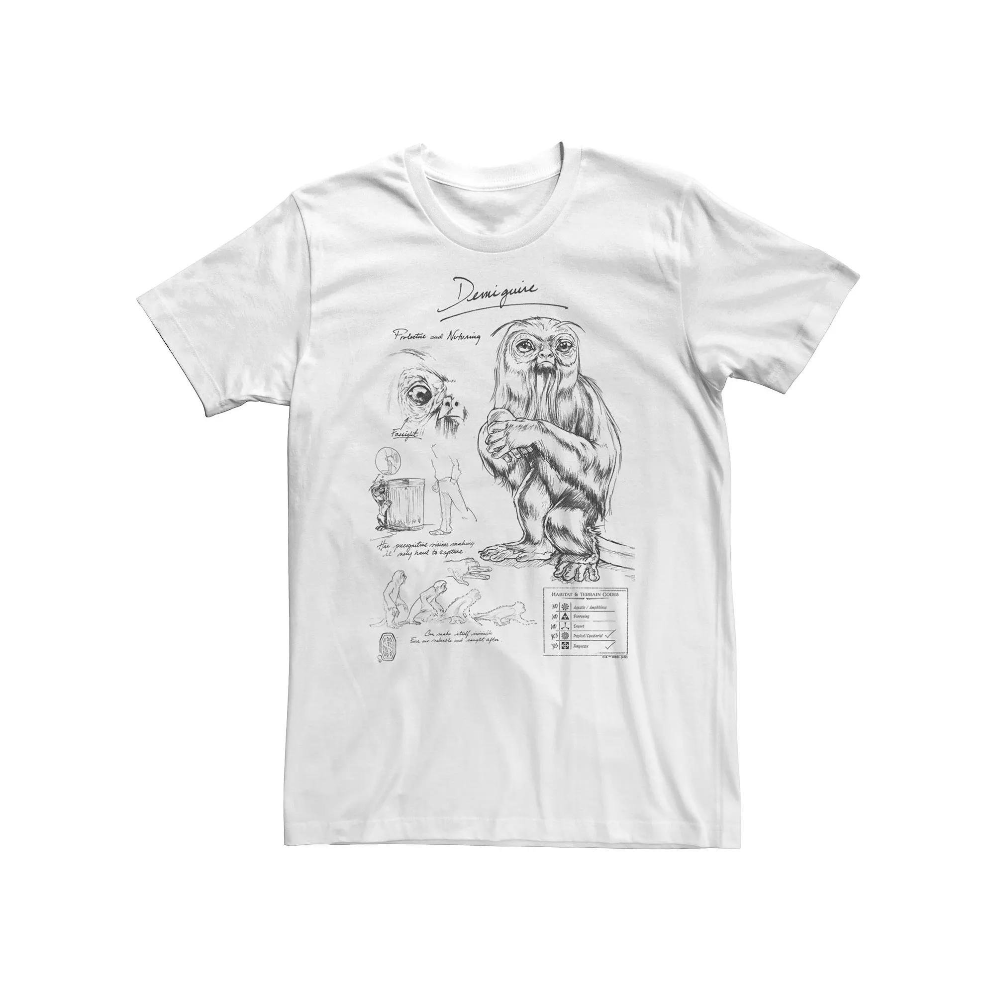 Big & Tall Fantastic Beasts - Grindelwald Demiguise Study Notebook Sketch Tee, Men's,  Product Image