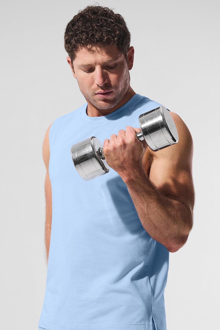 ALO Vapor Muscle Tank - Seashell Blue Product Image