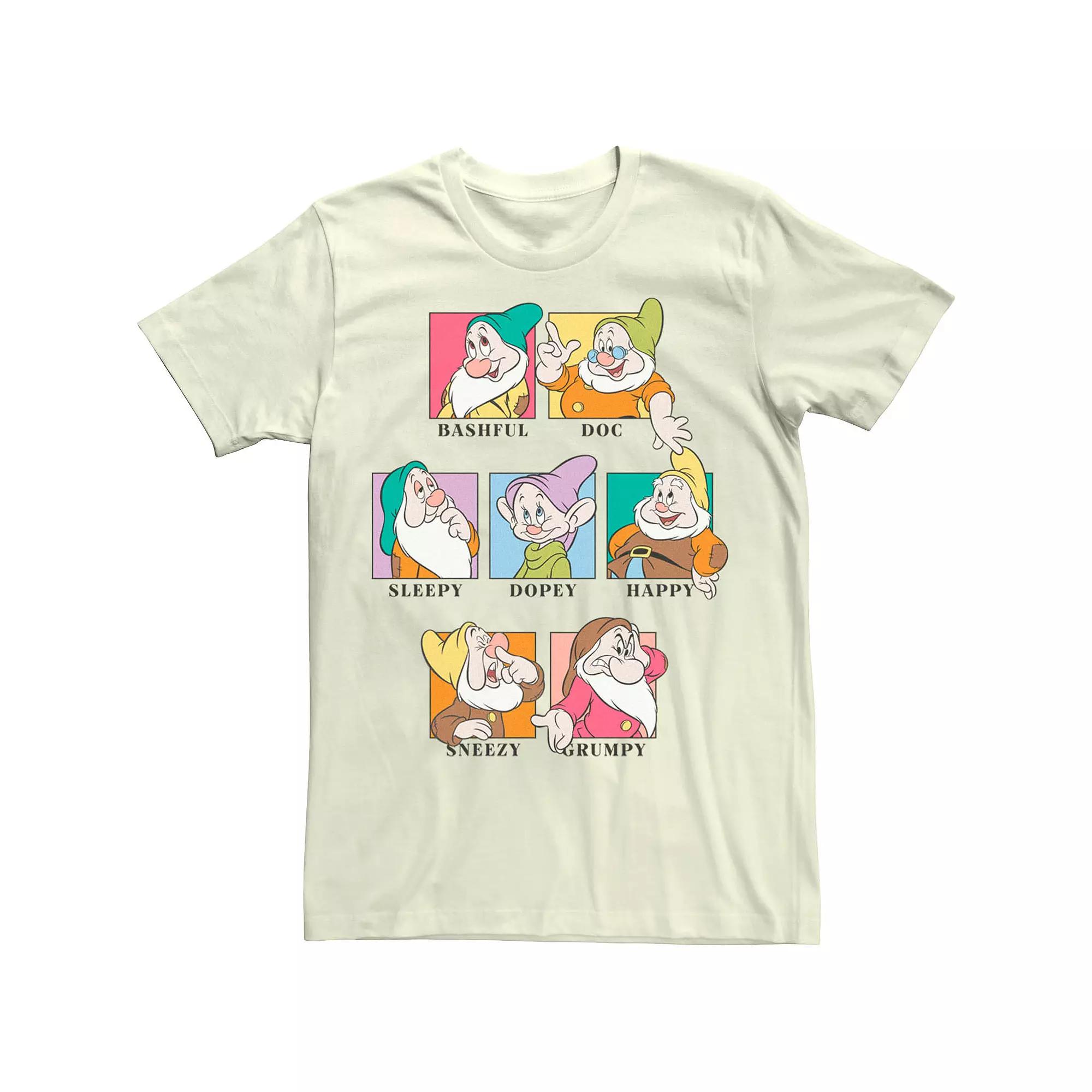 Men's Disney Princess 7 Dwarfs Vintage Tee,  Product Image