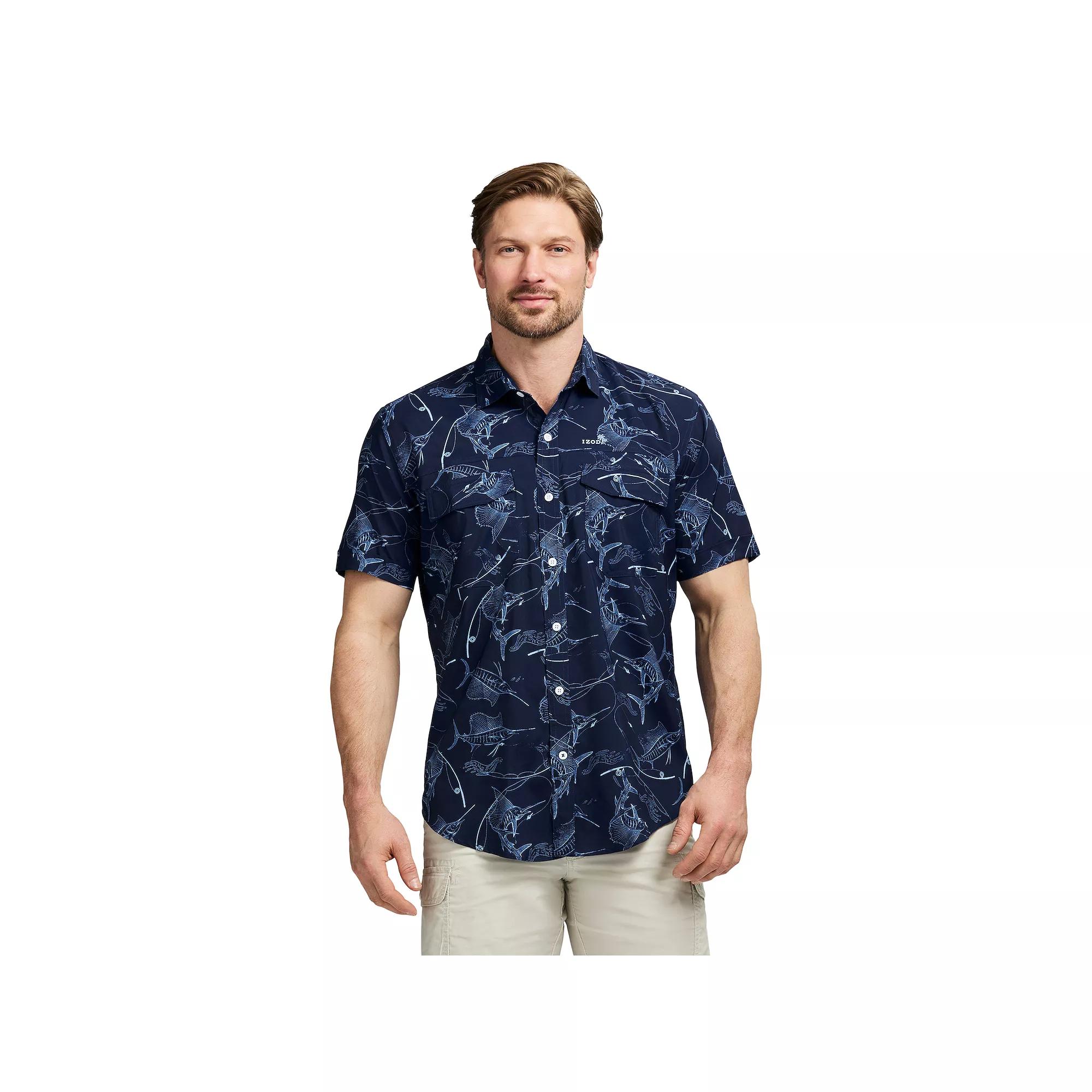 Men's IZOD Sunshield Performance Button Front Shirt,  Product Image