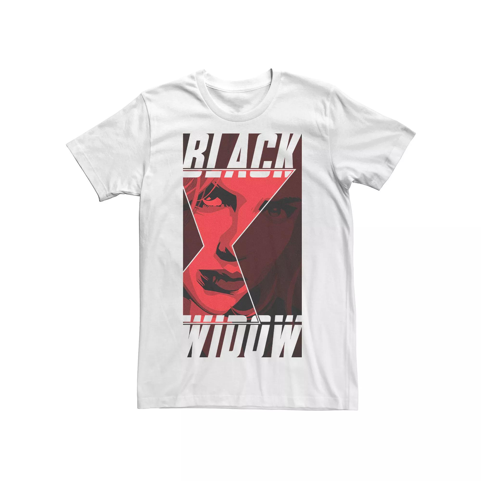 Men's Marvel Black Widow Logo Fill Portrait Tee,  Product Image