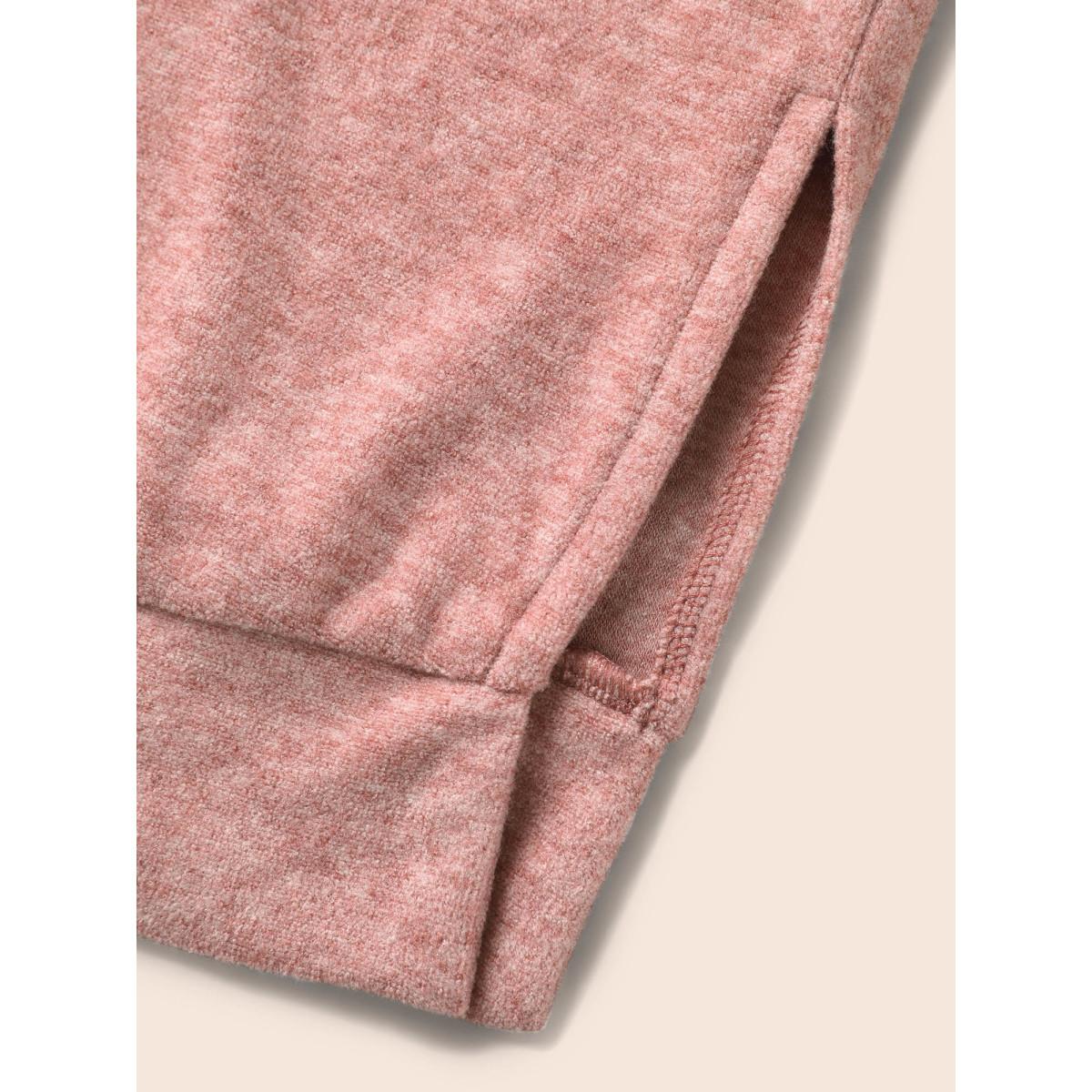 Plus Size V Neck Button Detail Split Hem T-shirt Beanpastepowder Women Casual Button V-neck Everyday T-shirts BloomChic 10/M Product Image