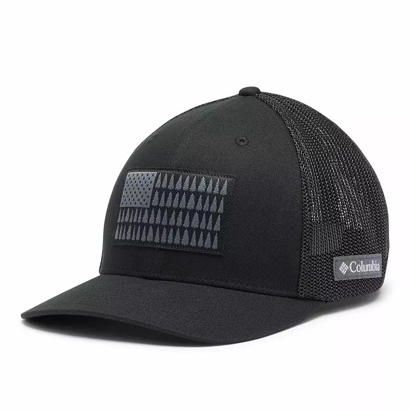 Men's Columbia FlexFit Mesh Tree Flag Fitted Cap,  Product Image