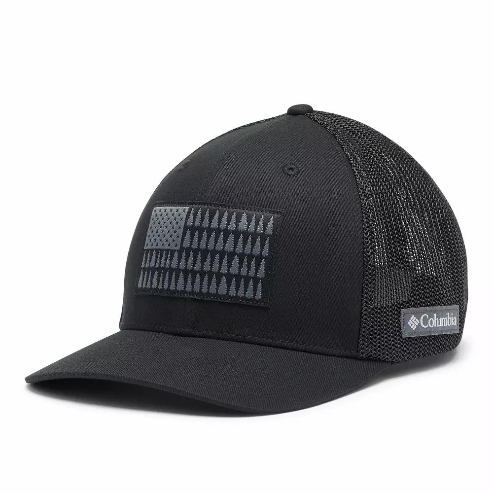 Men's Columbia FlexFit Mesh Tree Flag Fitted Cap,  Product Image