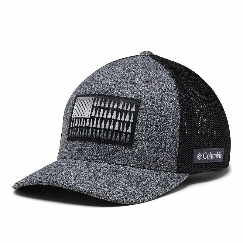 Men's Columbia FlexFit Mesh Tree Flag Fitted Cap,  Product Image