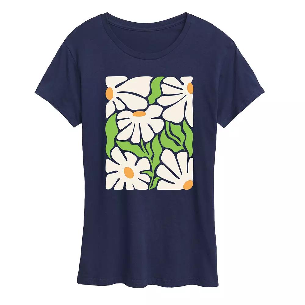 Women's Deco Flowers Graphic Tee,  Product Image